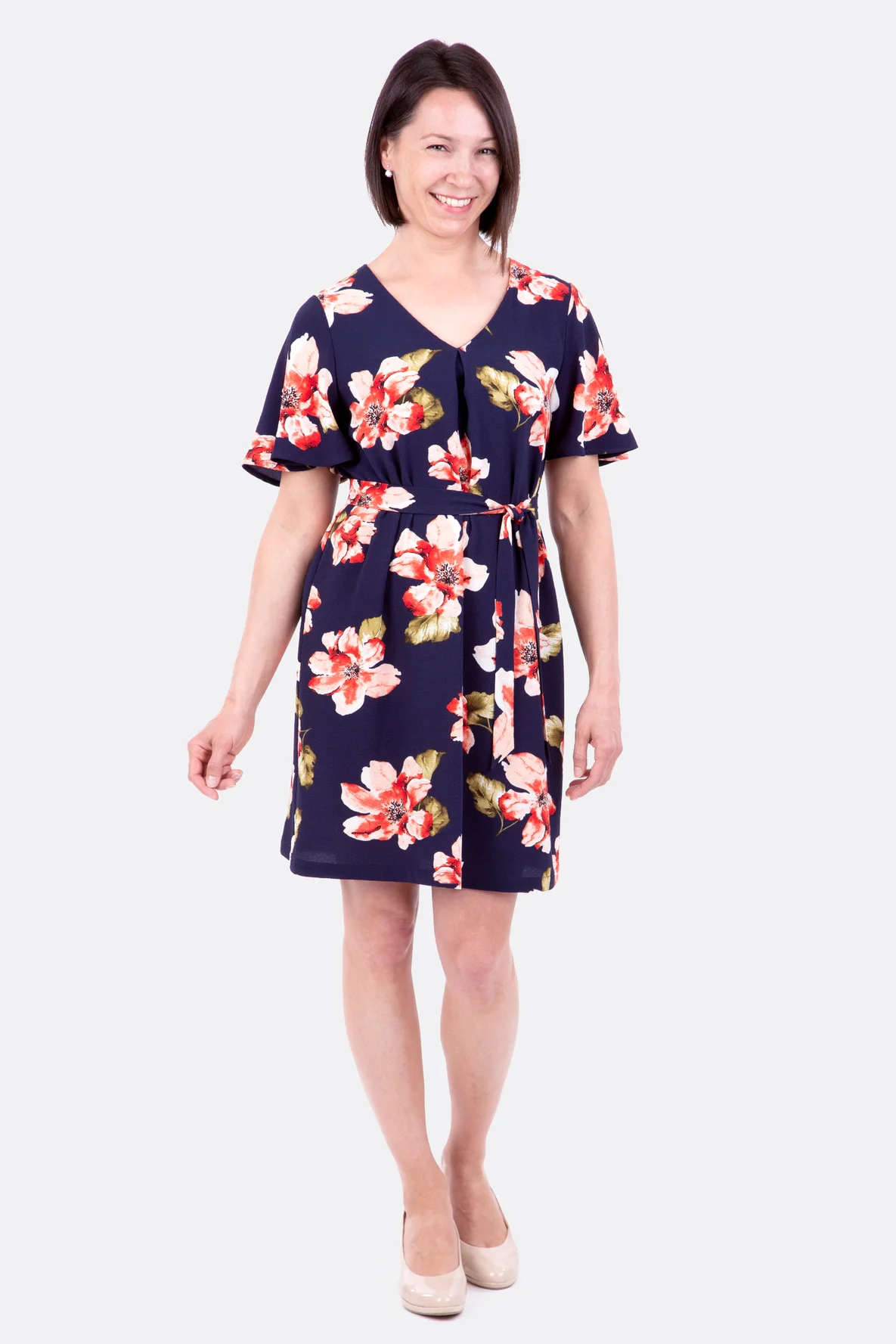 Schnittmuster Anleitung Kleid Damen Viskose nähen