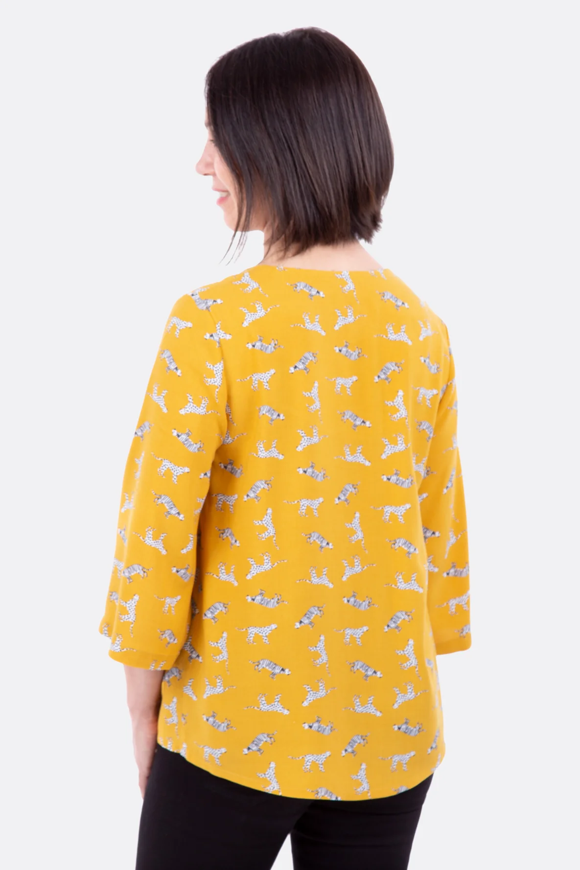 Schnittmuster Bluse Saum Rückenteil Viskose