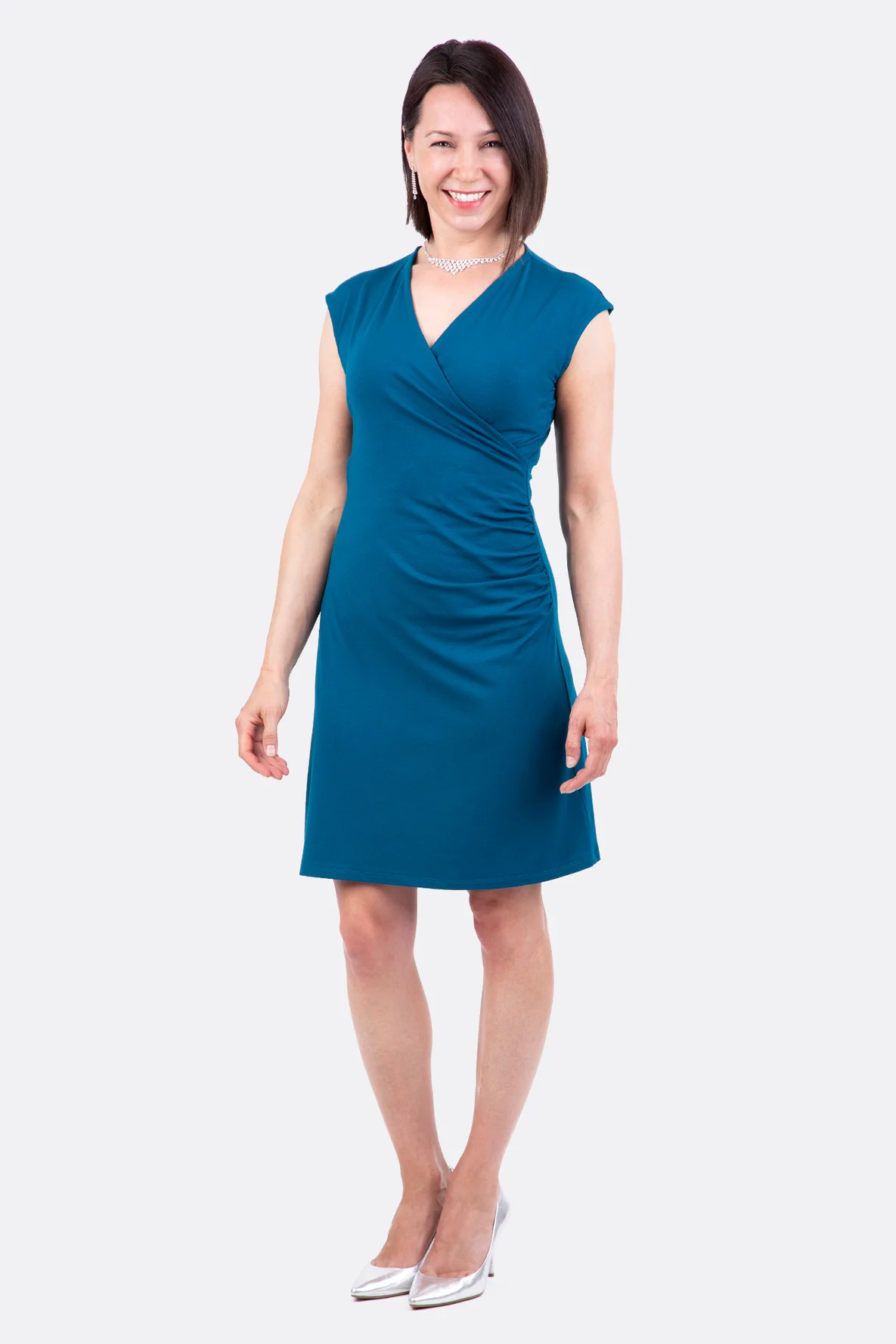 Schnittmuster Damenkleid Anleitung Wickeloptik