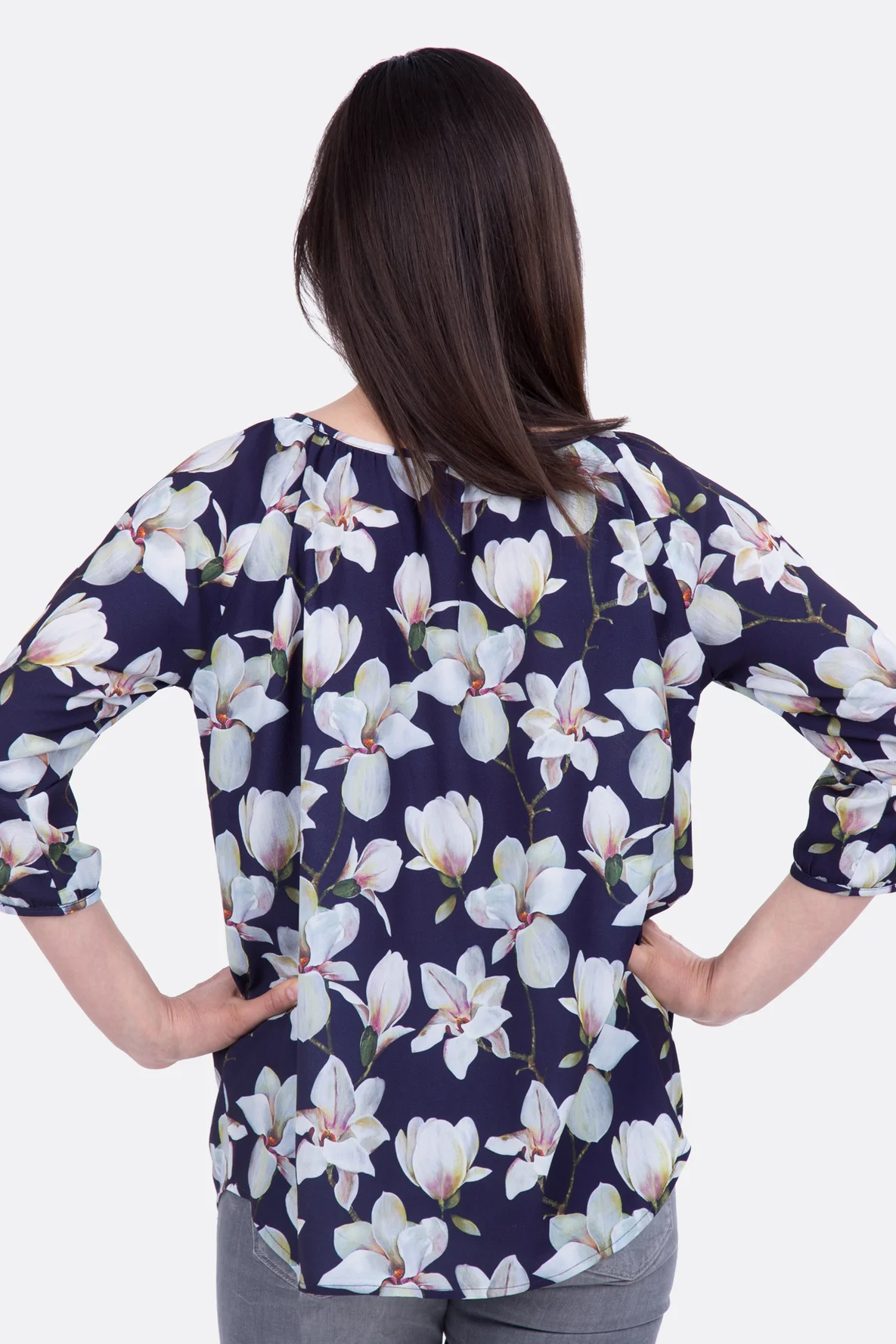 Schnittmuster Bluse Tunika Rücken Saum