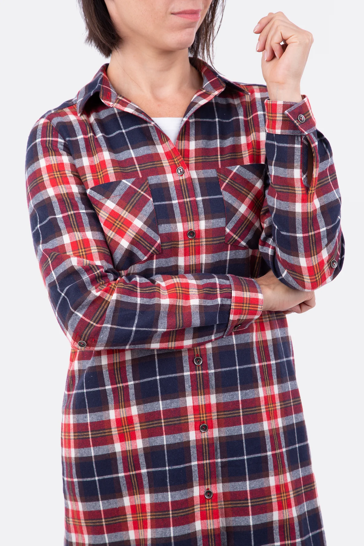 Schnittmuster Anleitung Damen Hemdbluse bequem kariert Flanell