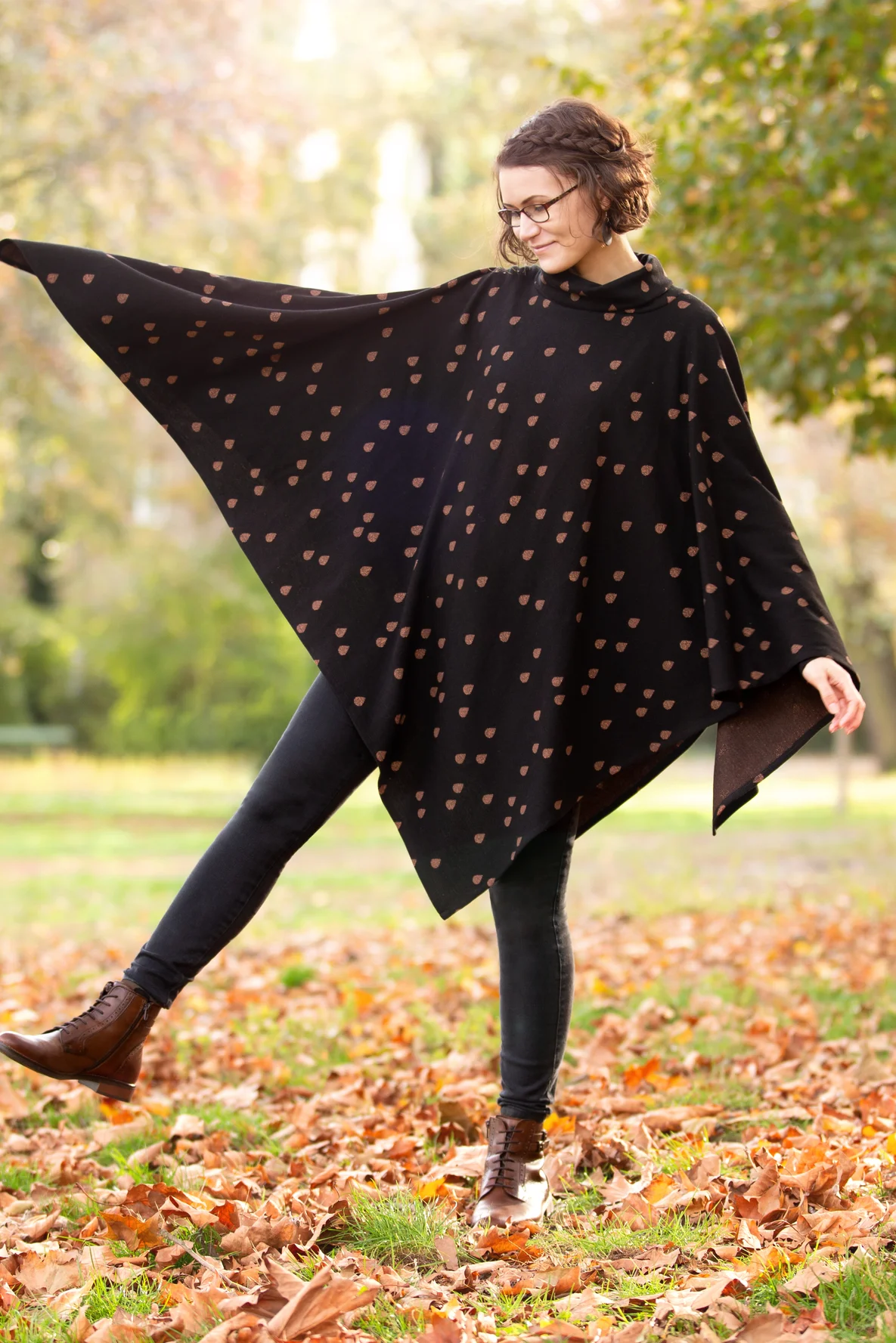 Poncho selber naehen, Nähanleitung, einfaches Nähtutorial