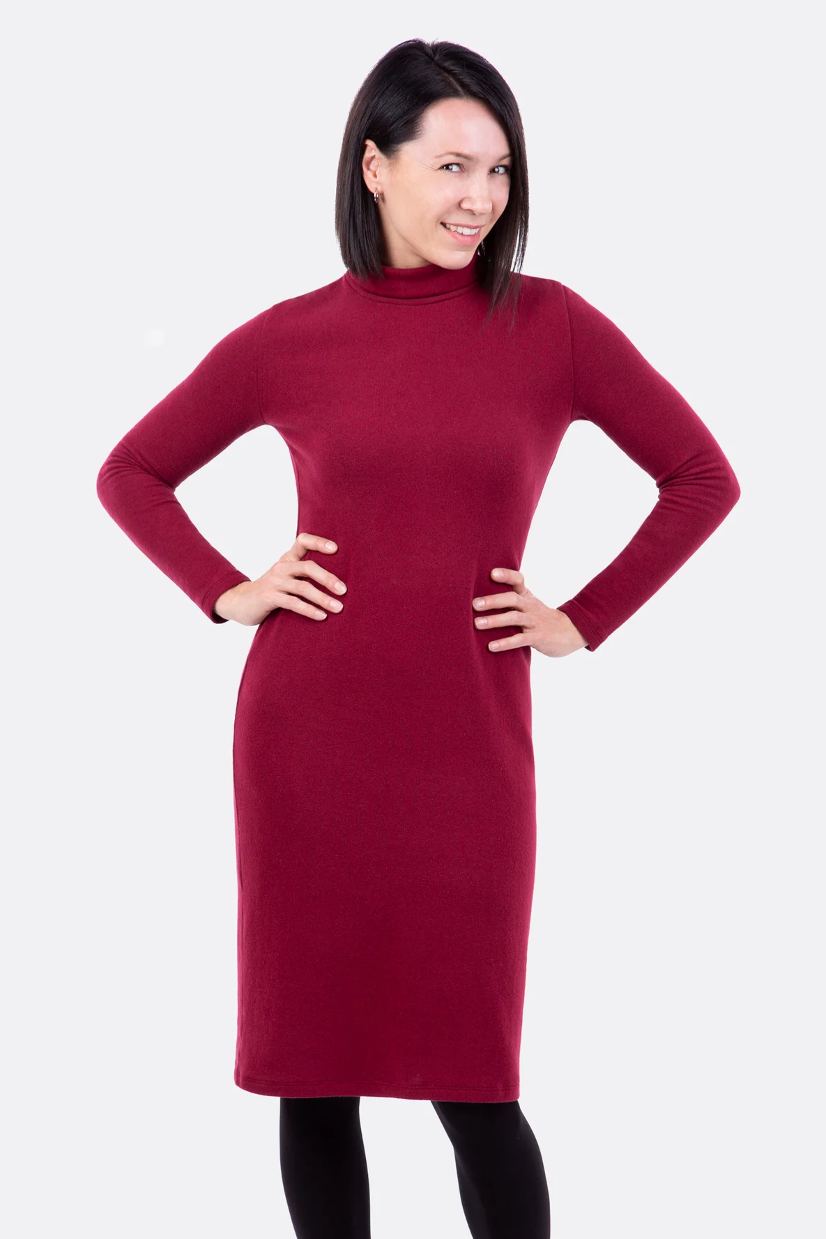 Schnittmuster Schlauchkleid Rollkragen Nähanleitung