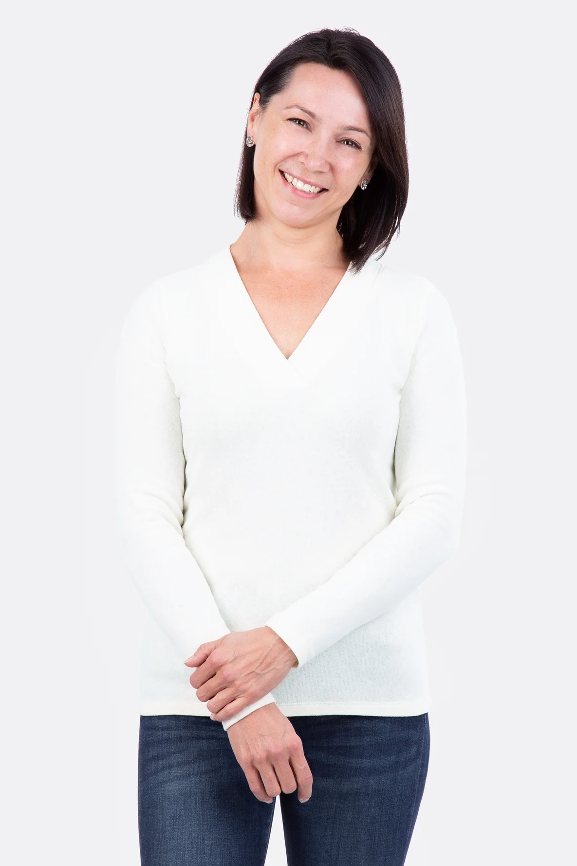 Schnittmuster V-Ausschnitt Langarm Shirt Nähanleitung