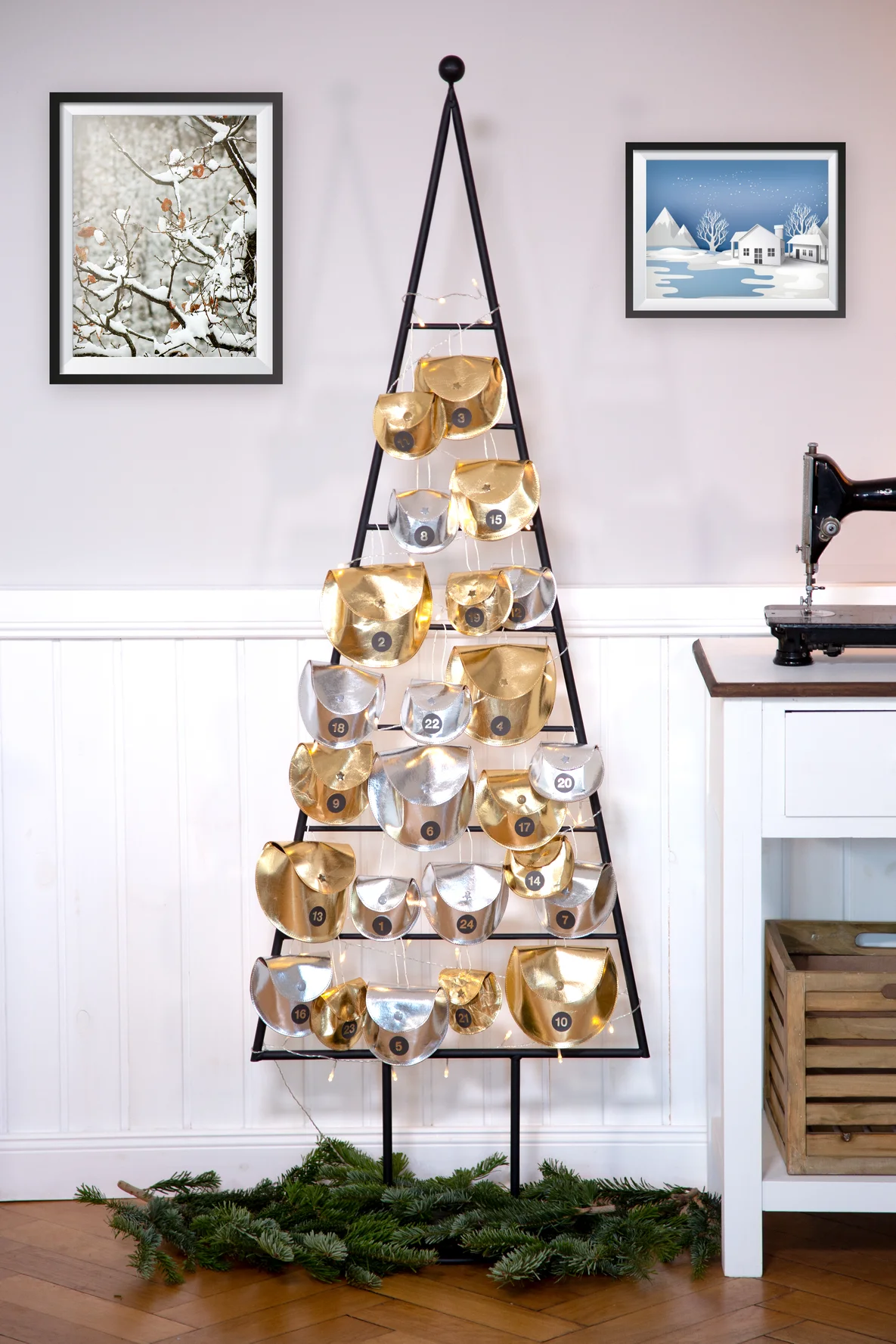 Freebie Adventskalender selber nähen, SnapPap, kostenloses Schnittmuster