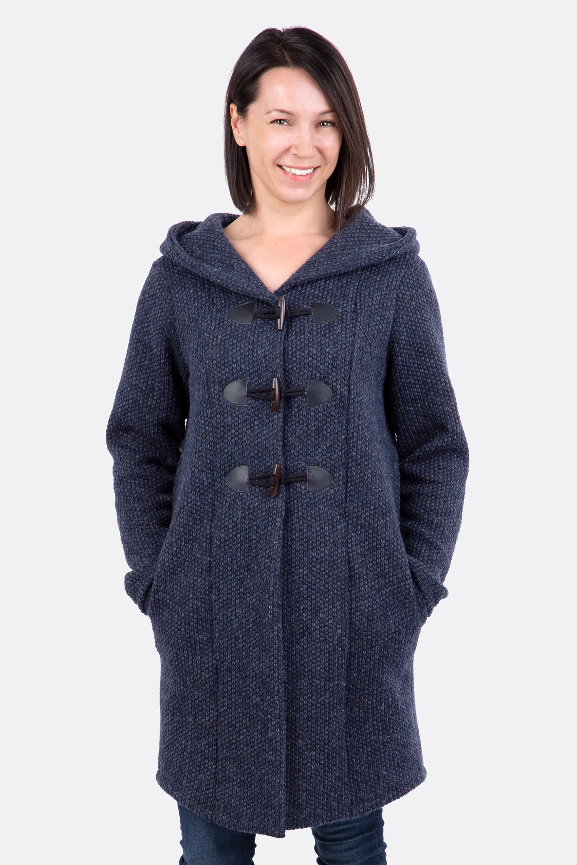 Schnittmuster Damenmantel Wollstoff Dufflecoat Verschluss nähen