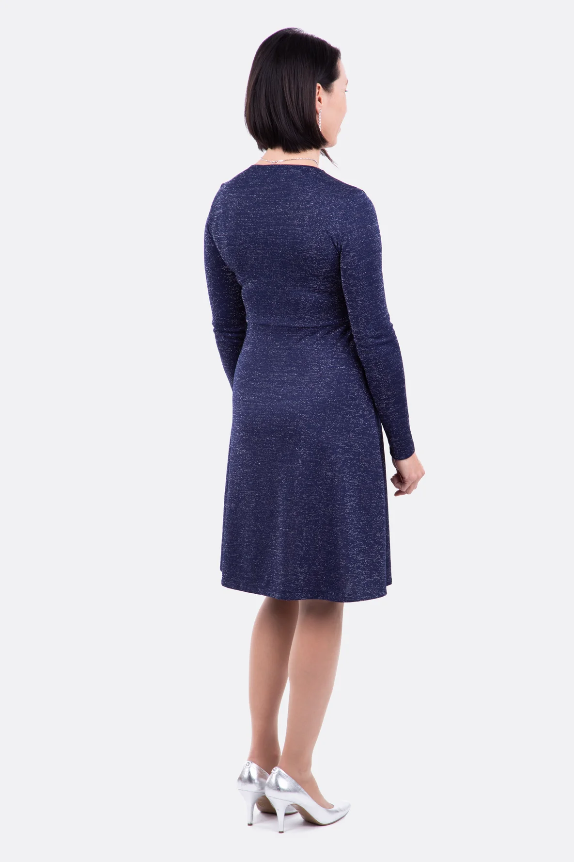 Schnittmuster Knotenkleid Weihnachtskleid Glitzerjersey nähen