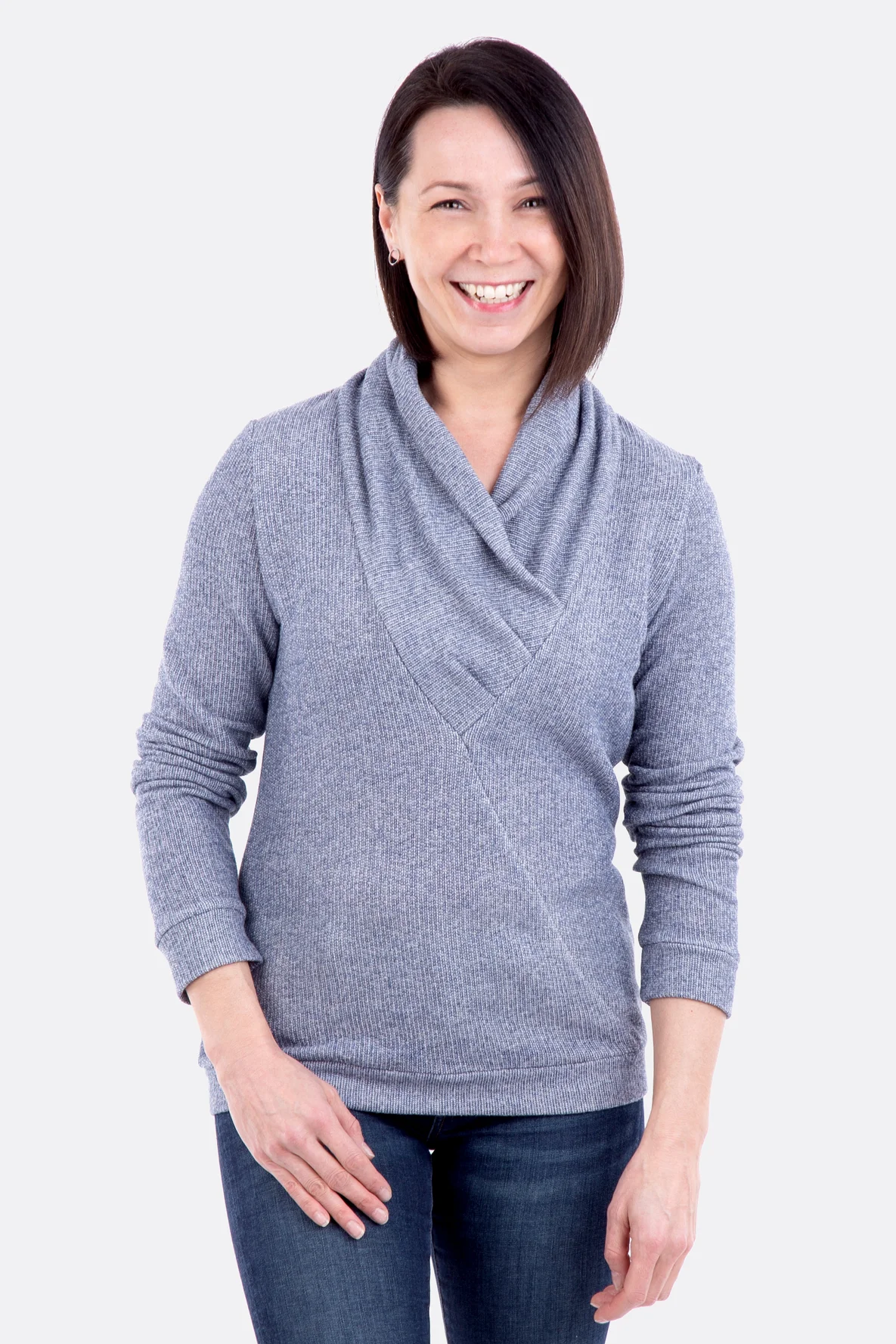 Schnittmuster Sweatshirt Schalkragen selbernähen