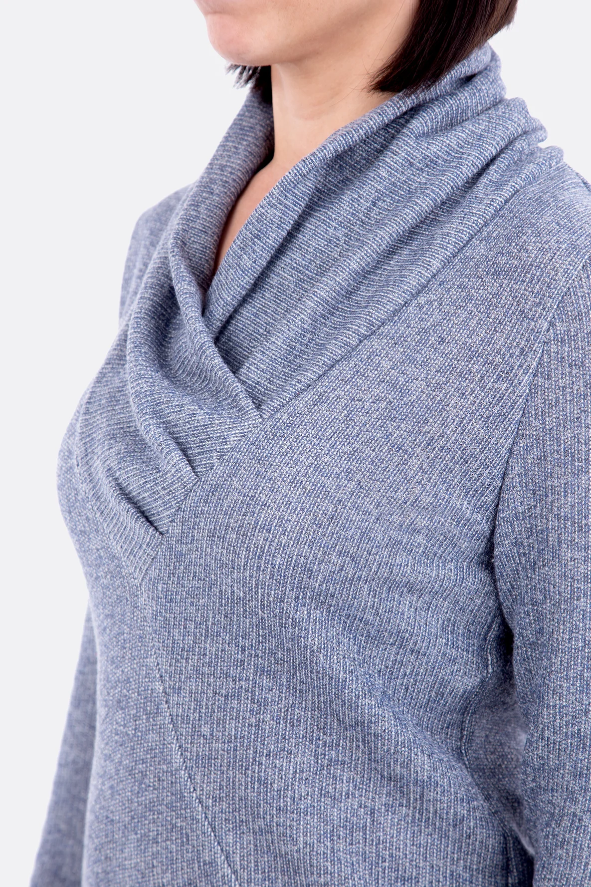 Schnittmuster Sweatshirt Schalkragen Strick selbernähen