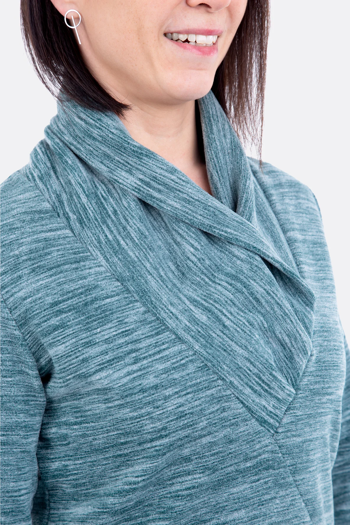 Wickelkragen Fleecestoff Schnittmuster