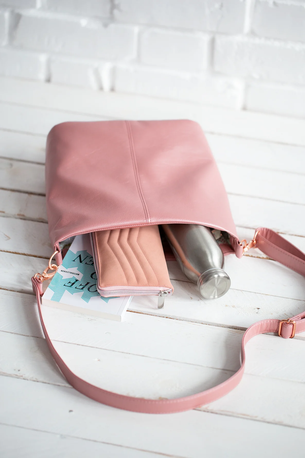 pattydoo Schnittmuster Annie Tasche aus Kunstleder gesteppt Gurtband