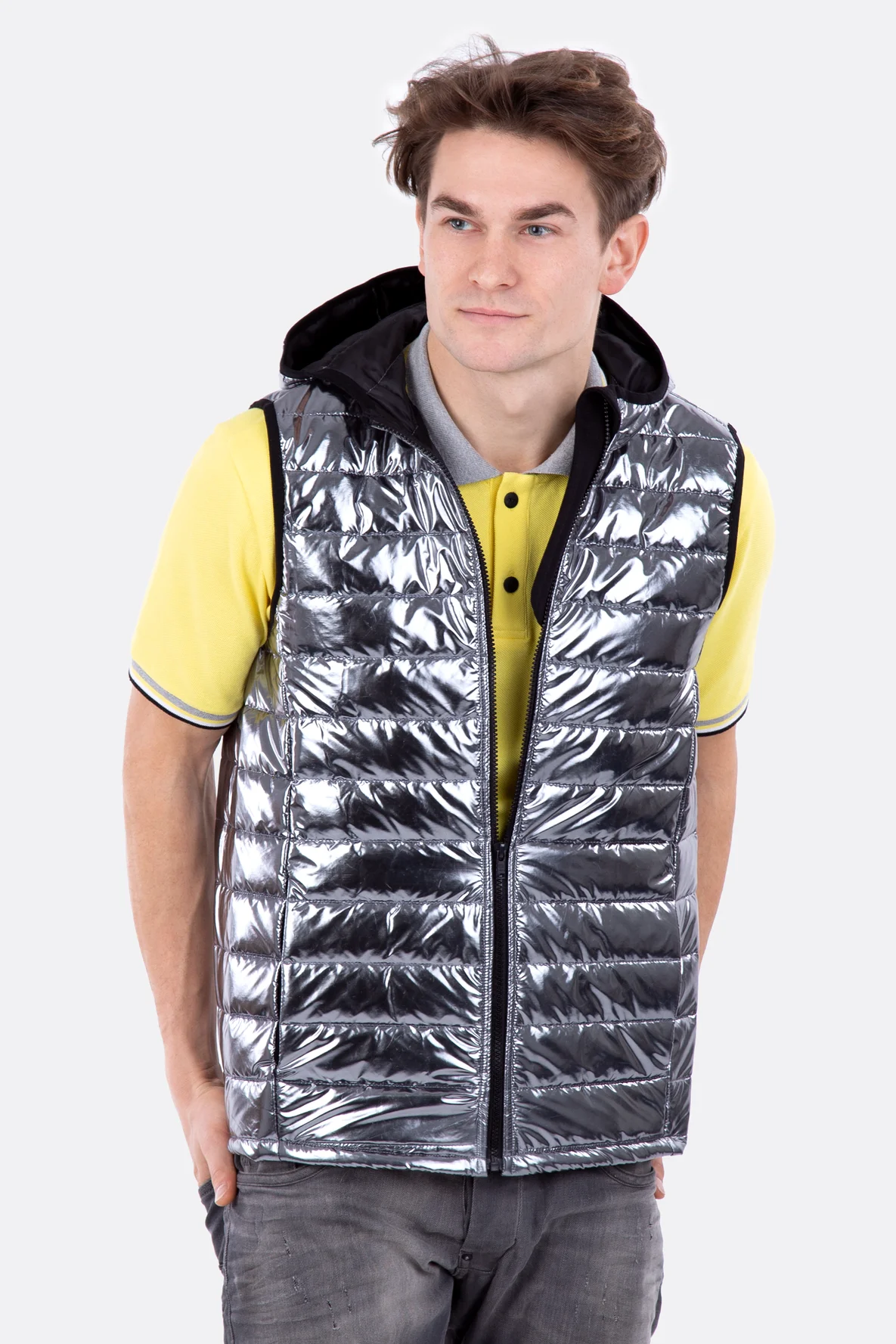 Nähanleitung mit Schnittmuster Männerweste mit Reißverschluss DIY