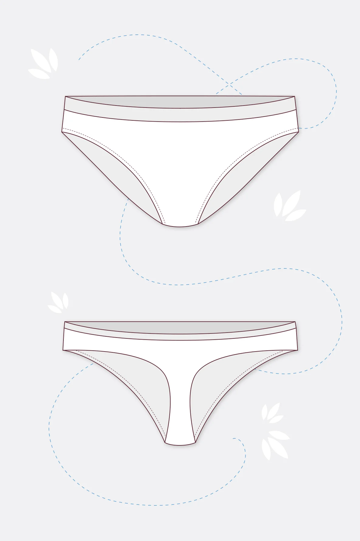 Schnittmuster Damen Slip String selbernähen