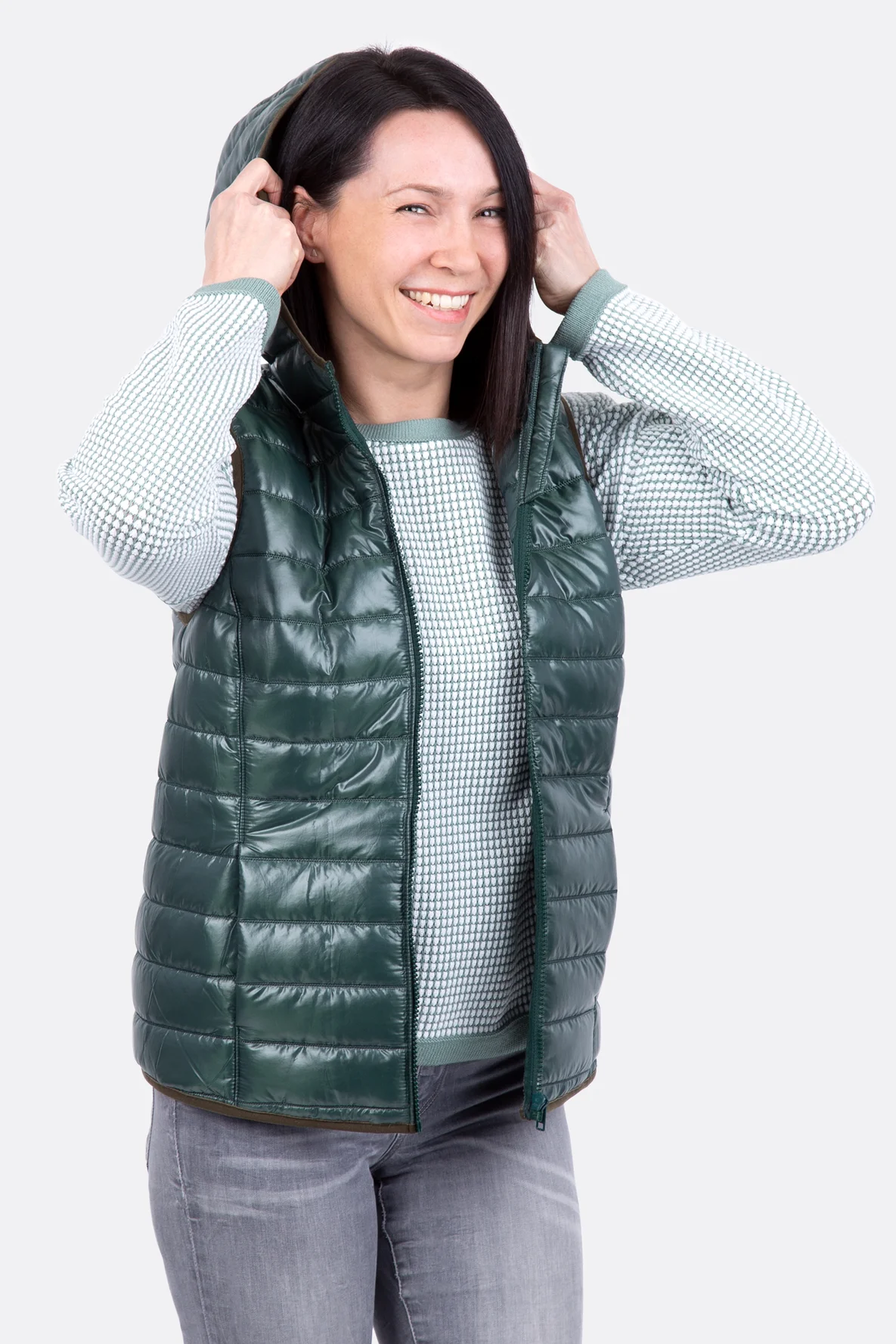 Schnittmuster Weste mit Kapuze selber nähen