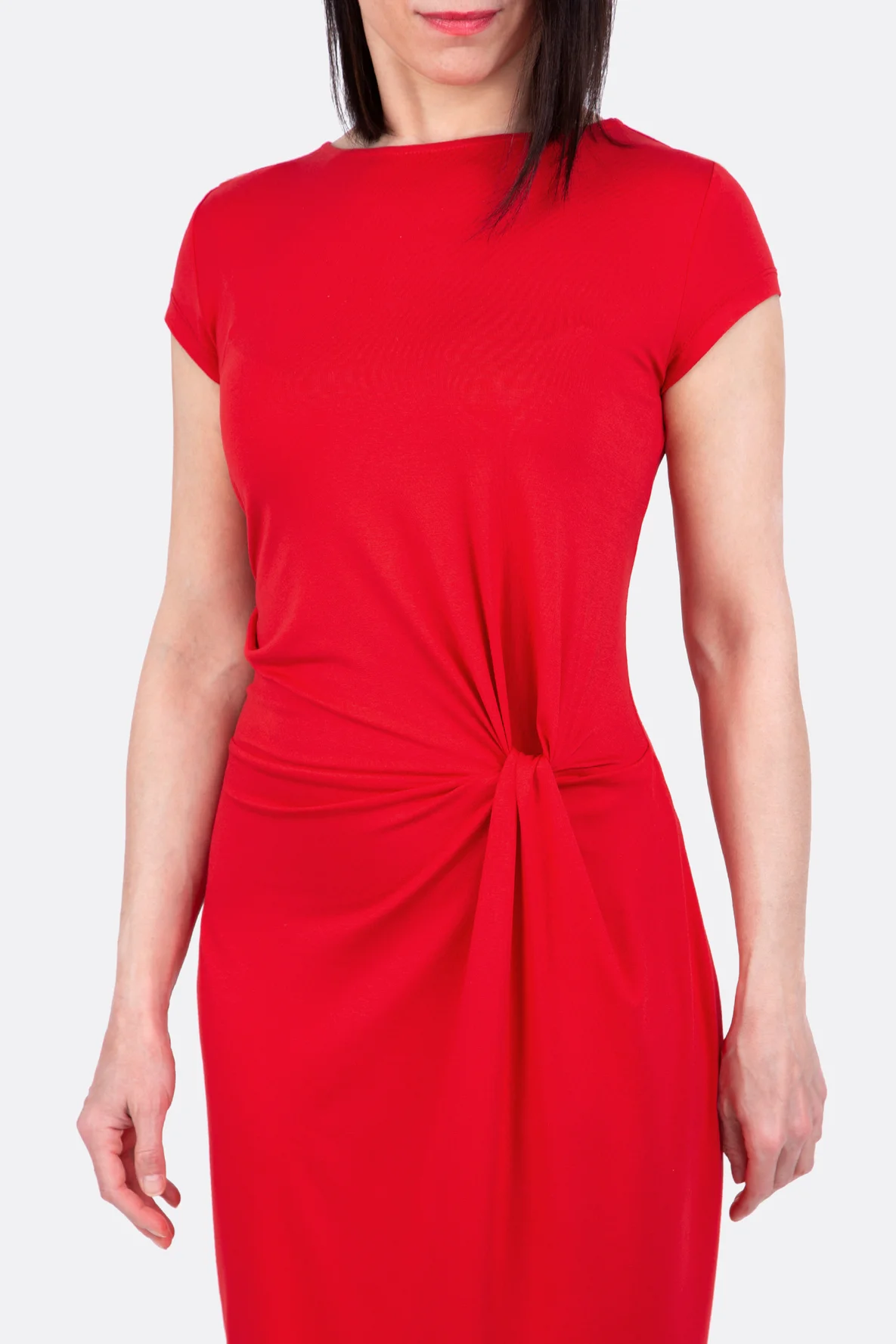 Nähanleitung Damenkleid Knotenoptik raffiniert selbernähen