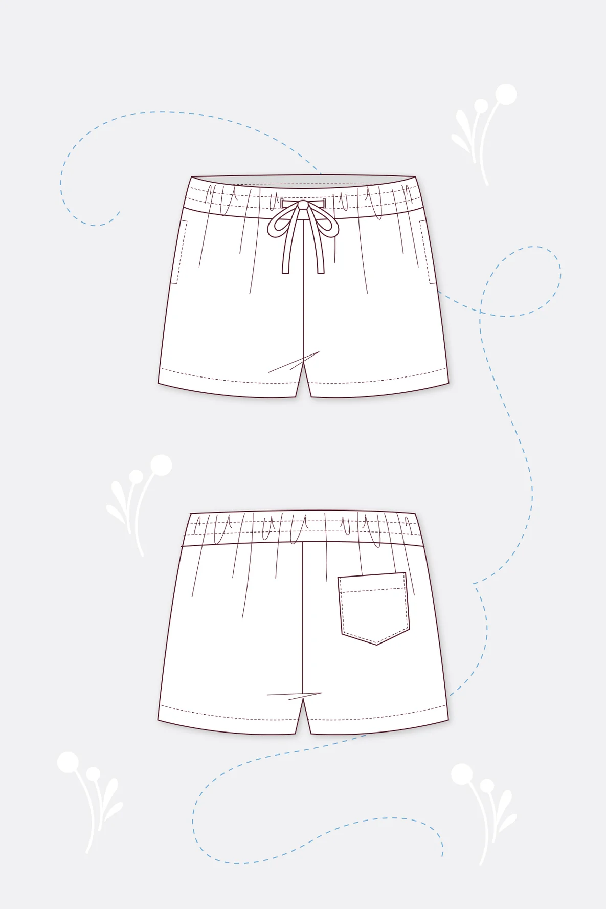 Schnittmuster Jerseyshorts - kurze Hosen für Damen selber nähen