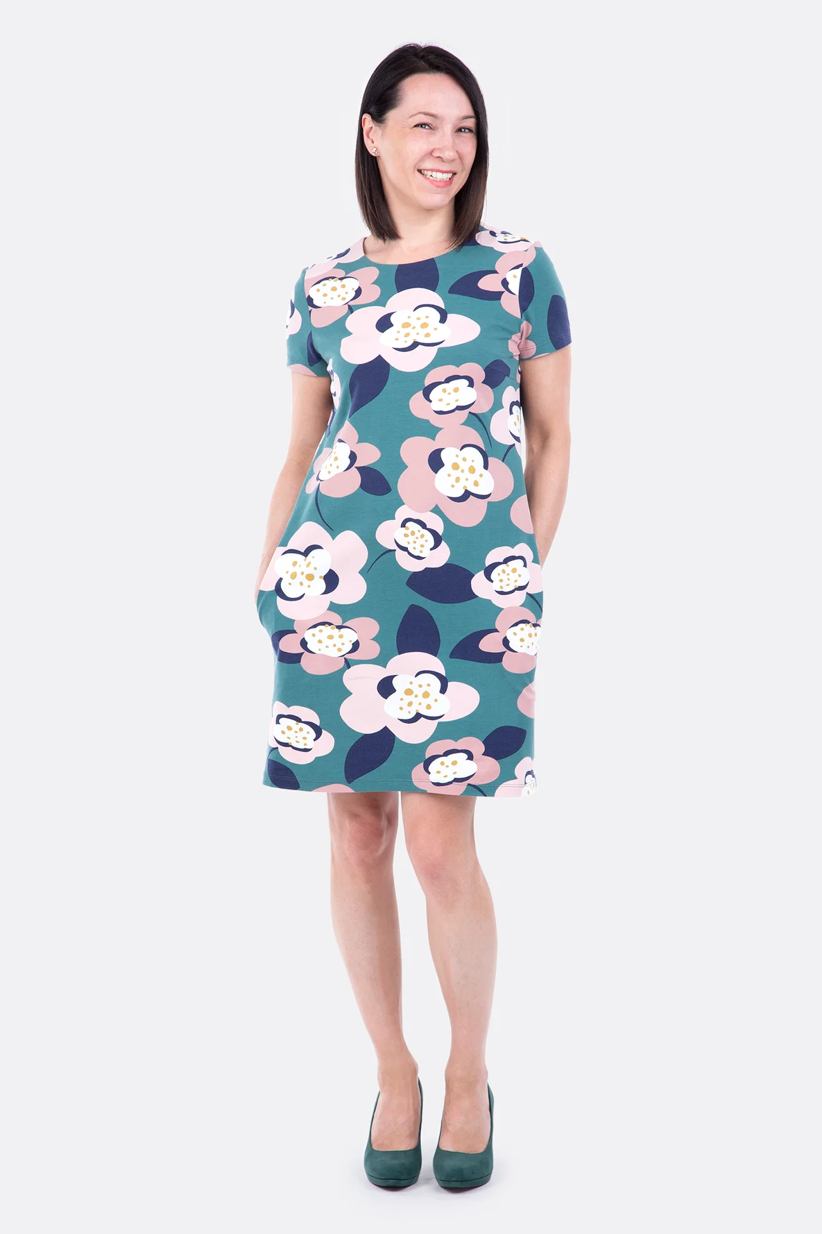 Schnittmuster Damen Jerseykleid Taschen selbernähen