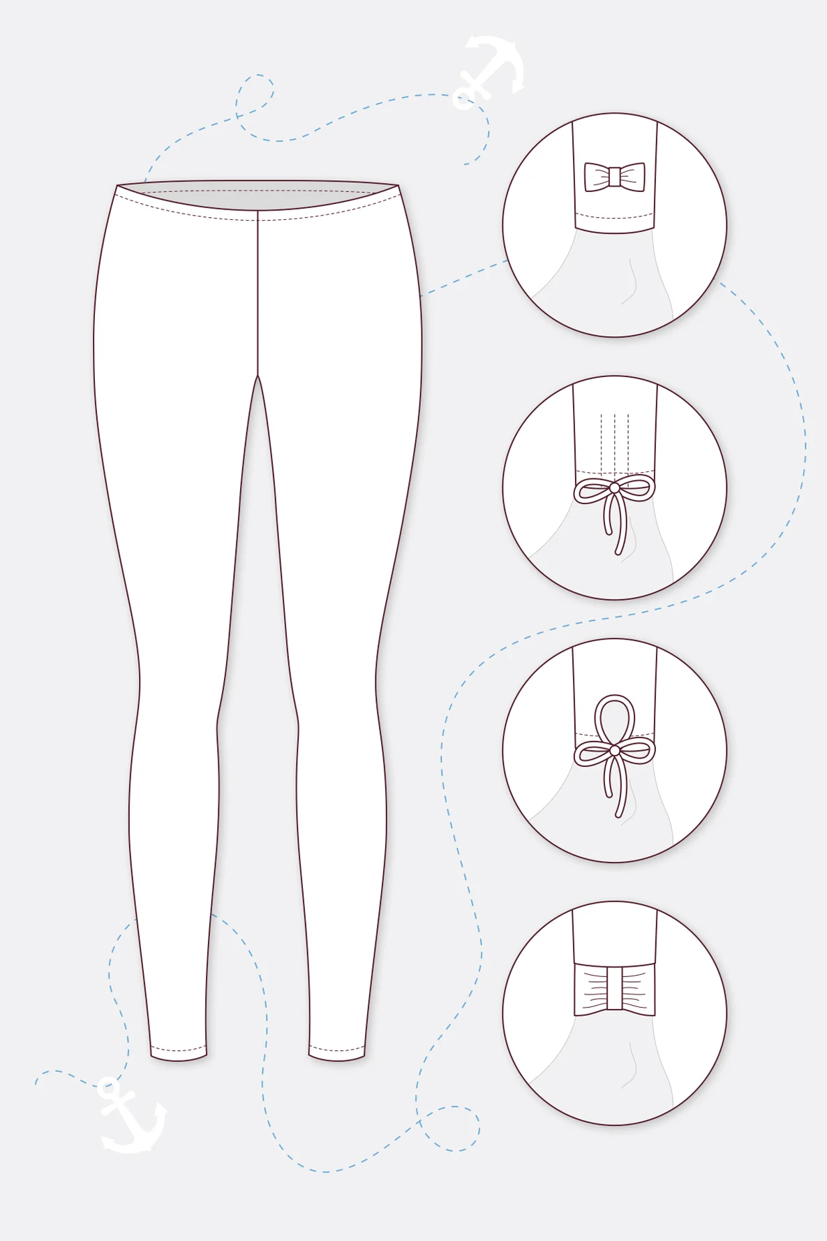 Schnittmuster Damen Leggings Naehanleitung