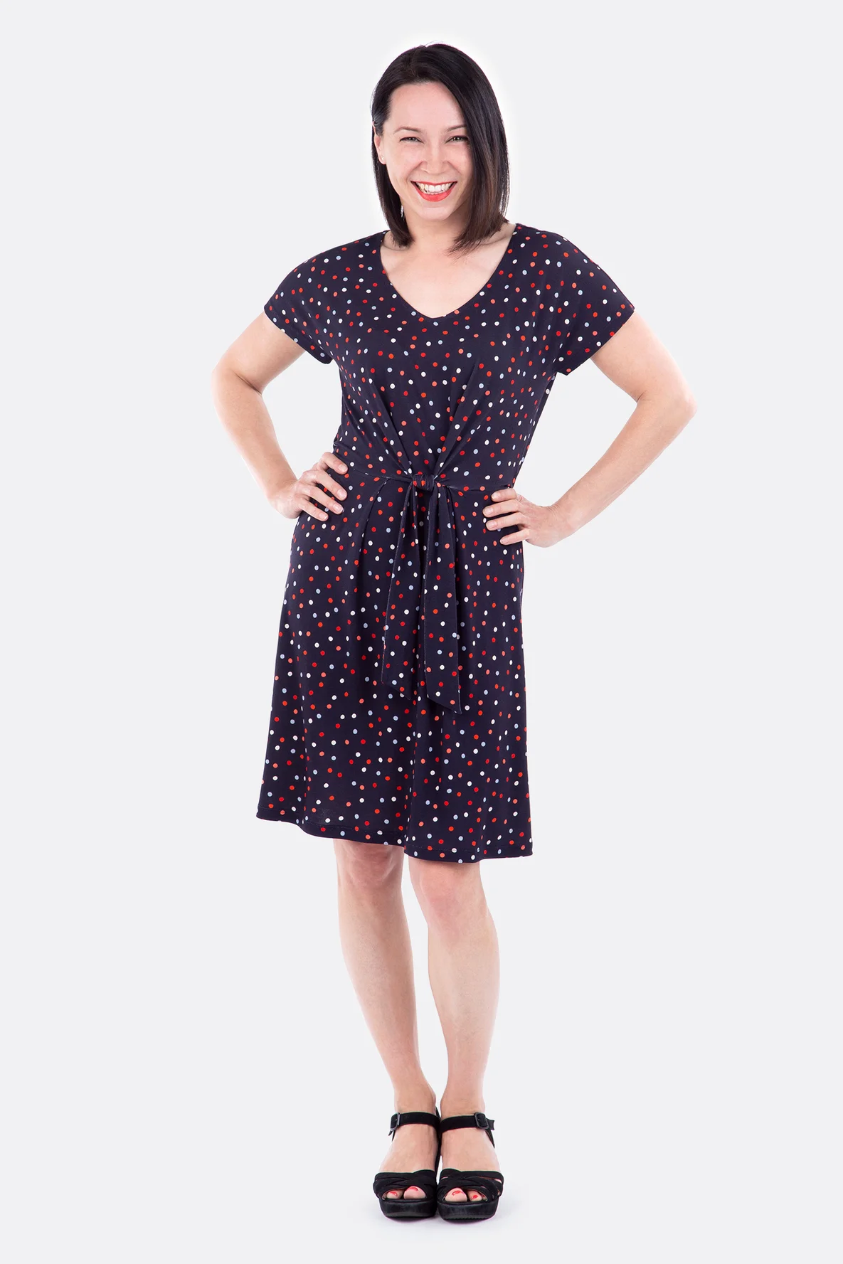 Schnittmuster damen Sommerkleid Knoten selber nähen