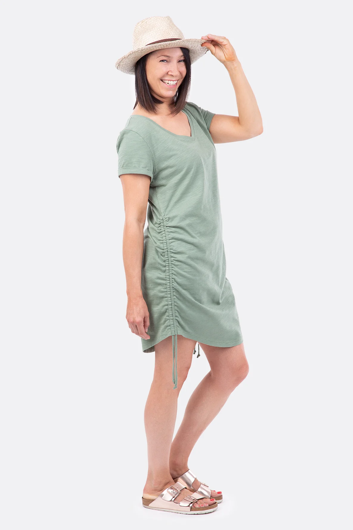 Anleitung Shirtkleid Tunnelzug Raffung naehen