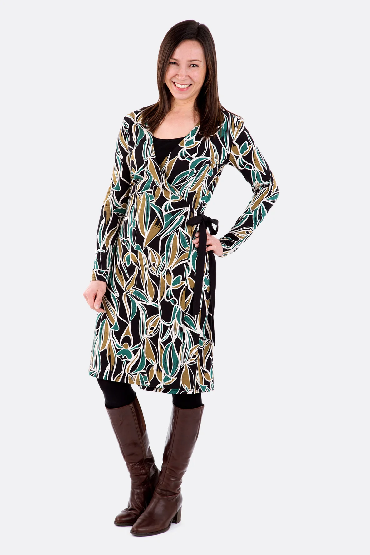 Jerseykleid Wickel klassisch Schnittmuster