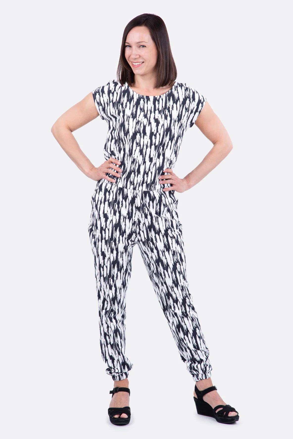 Jumpsuit kurze Arme lange Hose Nähanleitung