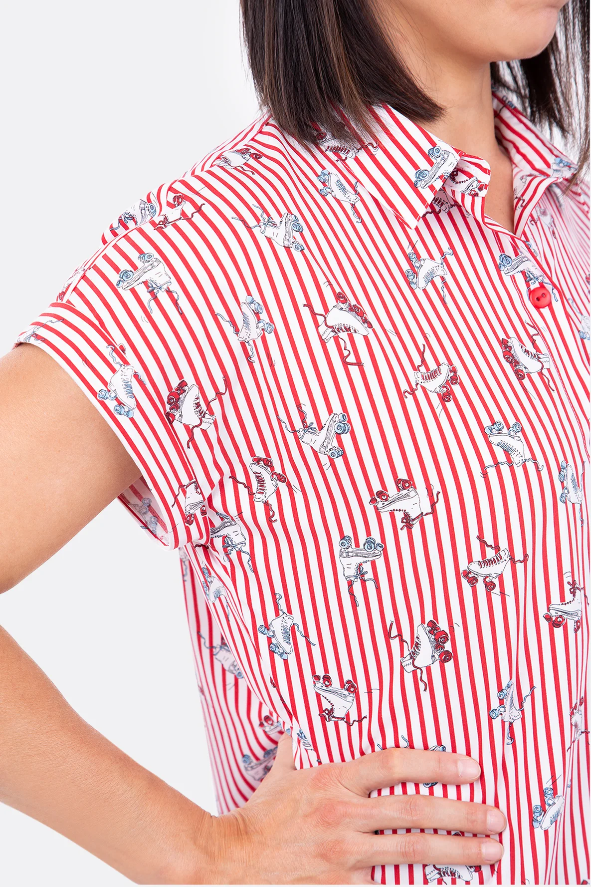 Schnittmuster Bluse Anleitung Ärmel mit Aufschlag nähen