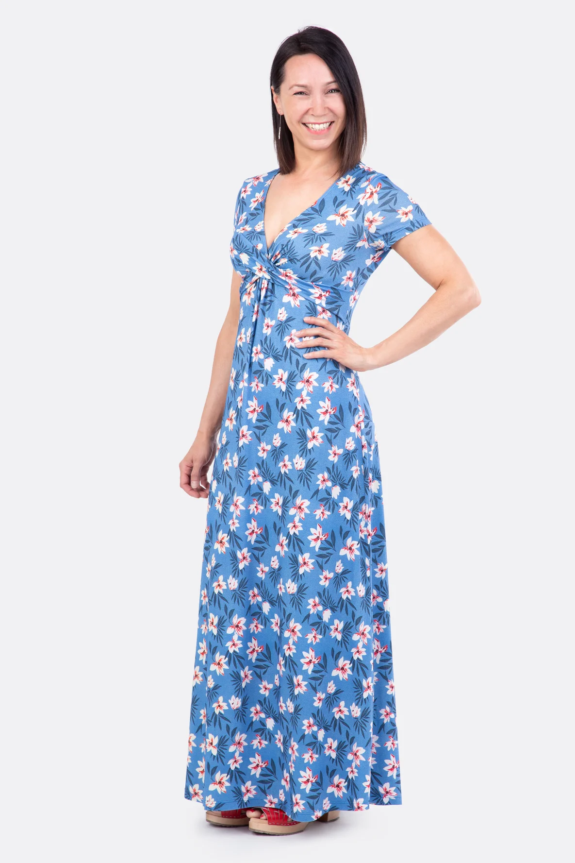 Schnittmuster Frauen Maxikleid Sommer Outfit selber naehen