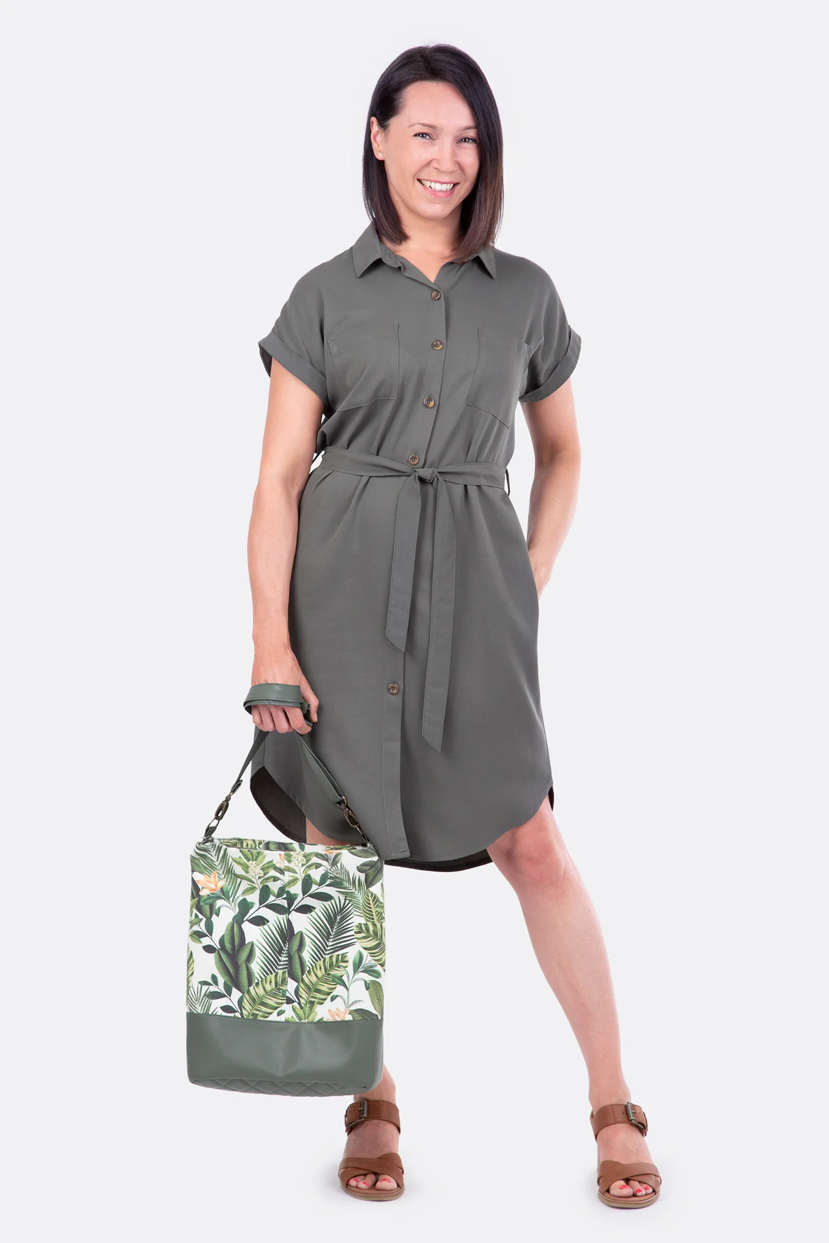 Schnittmuster Safarikleid Kragen Knopfleiste selbernähen