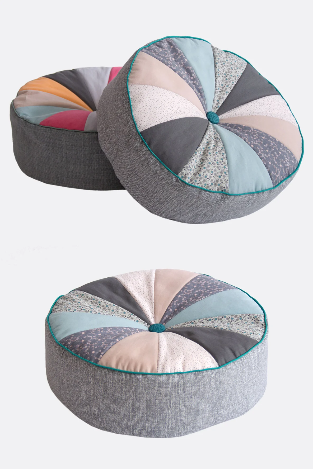 Schnittmuster Freebie Sitzkissen Pouf Anleitung
