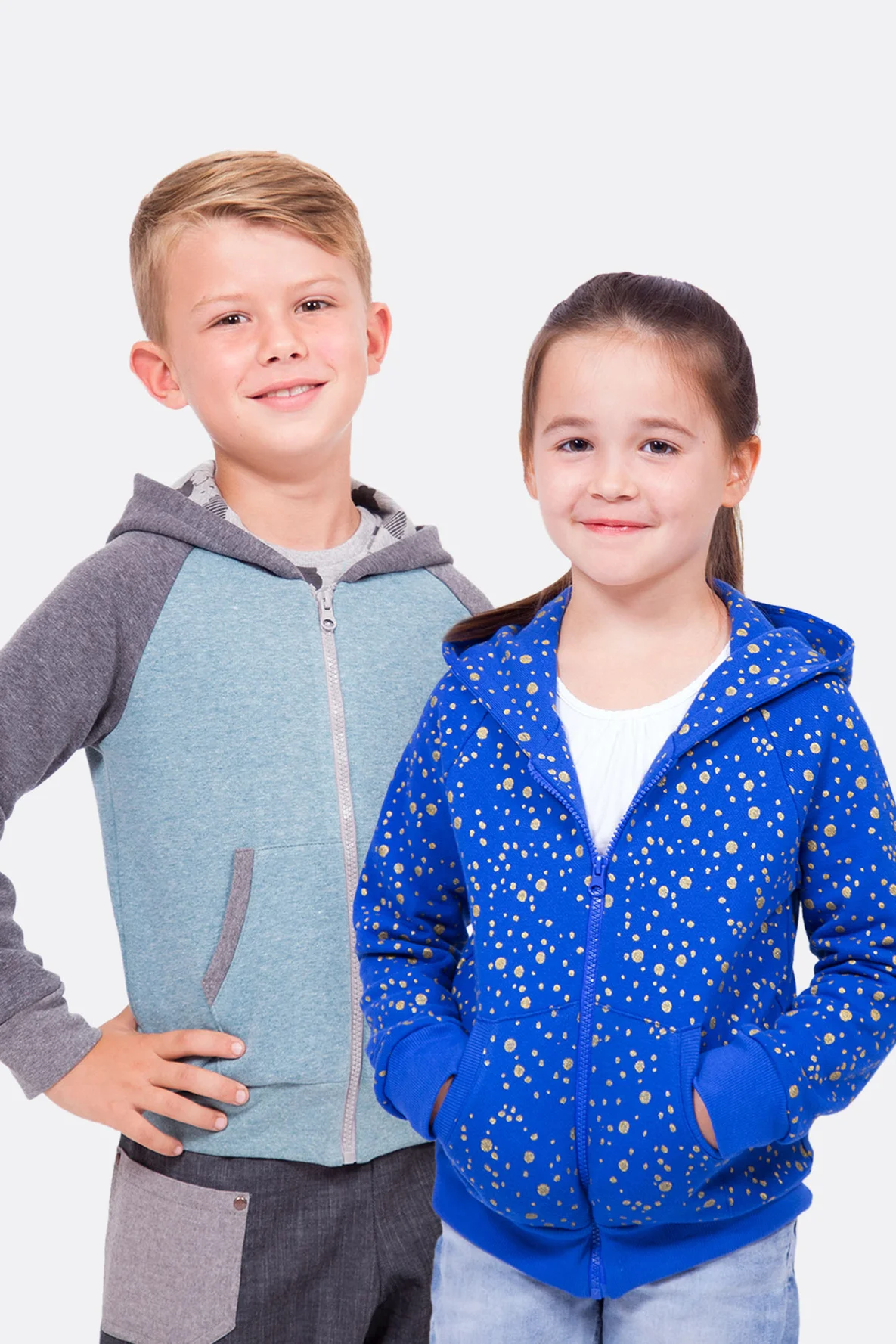 Schnittmuster Kapuzenjacke Raglanärmel Jungen Mädchen nähen