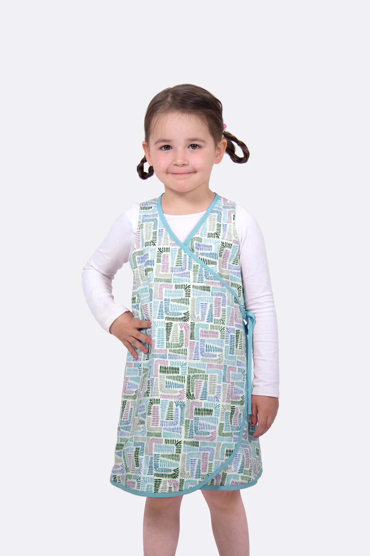 Schnittmuster Kinder Wickelkleid Sommer nähen