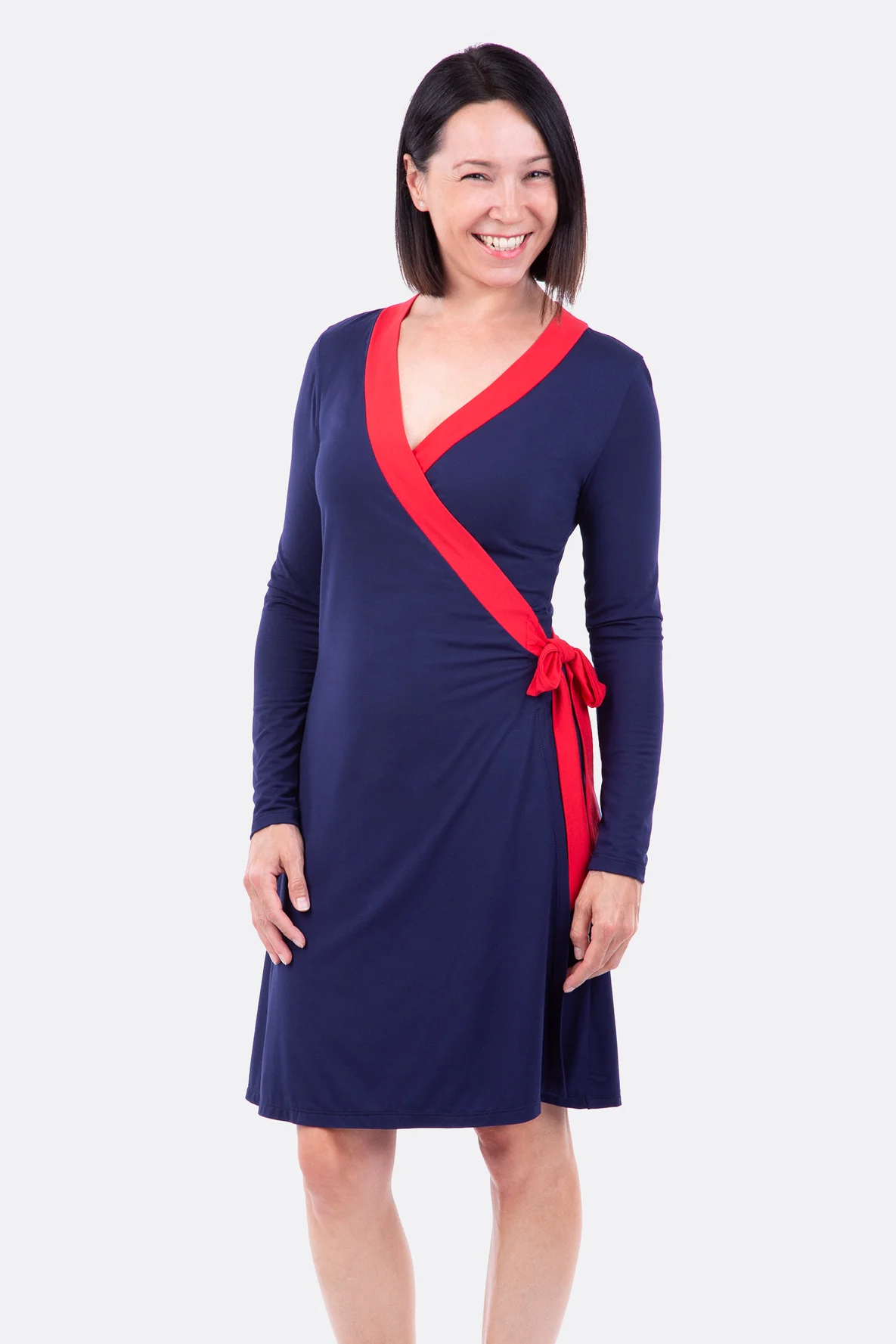 Schnittmuster Damen Wickelkleid aus Jersey selbernähen