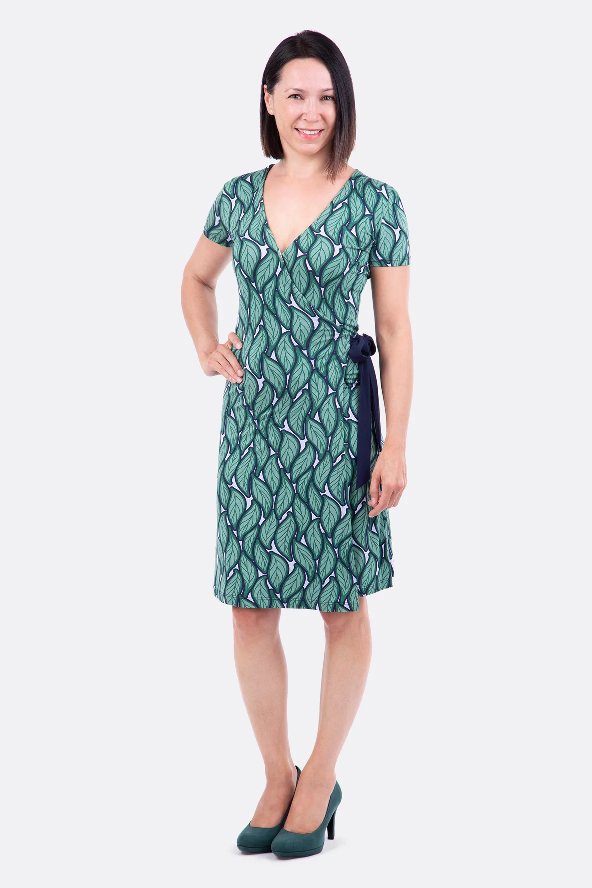 Schnittmuster Wickelkleid Viskosejersey selber nähen