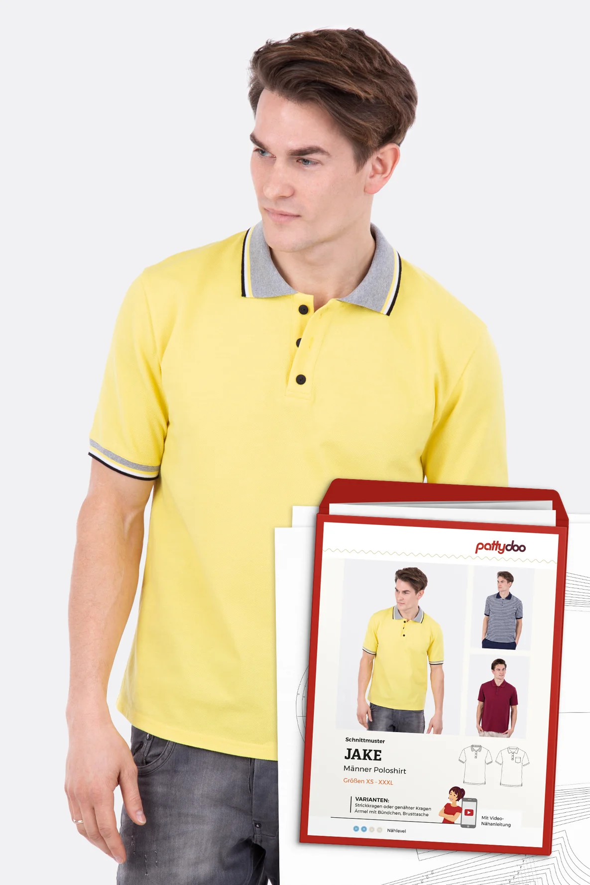 Papierschnittmuster Jake Poloshirt selber naehen