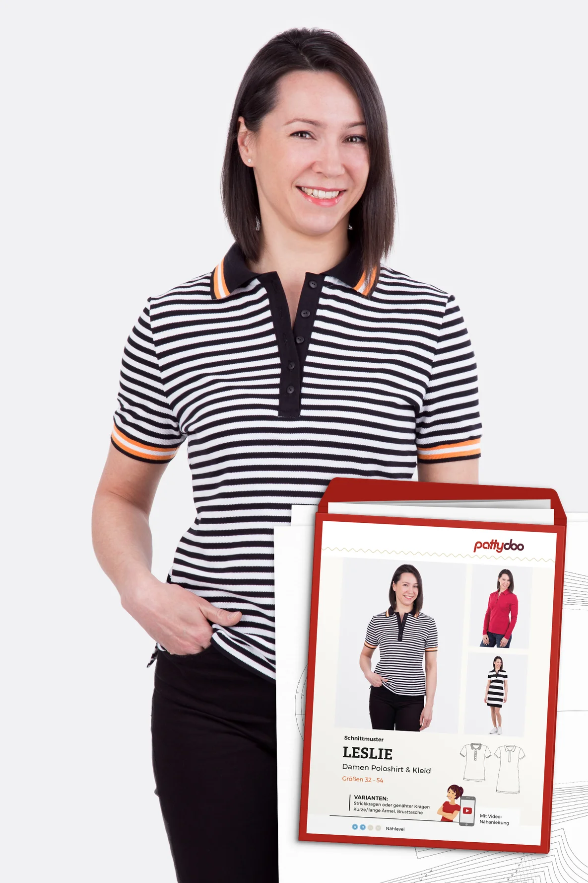 Papierschnittmuster Leslie Poloshirt selber naehen