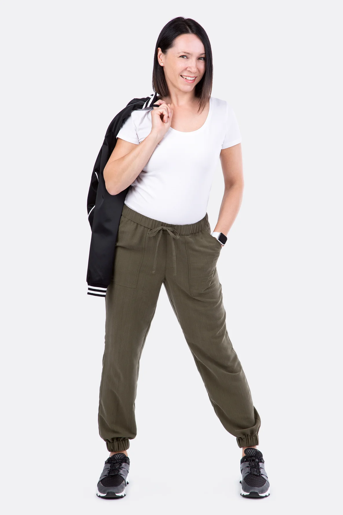 Schnittmuster Cargohose mit Taschen und Gummibund nähen