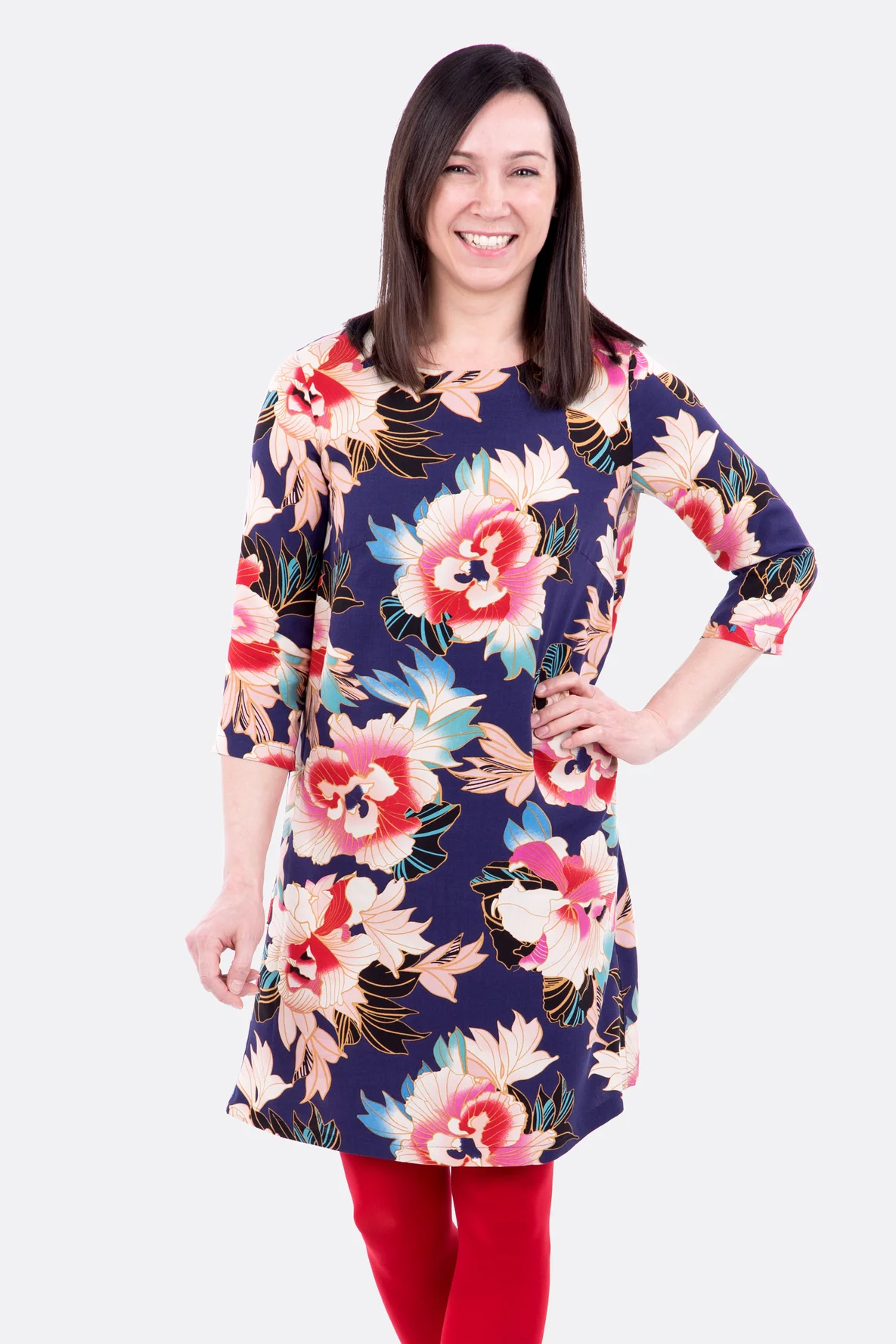 Schnittmuster Damen A-Linienkleid aus Viskose selber nähen