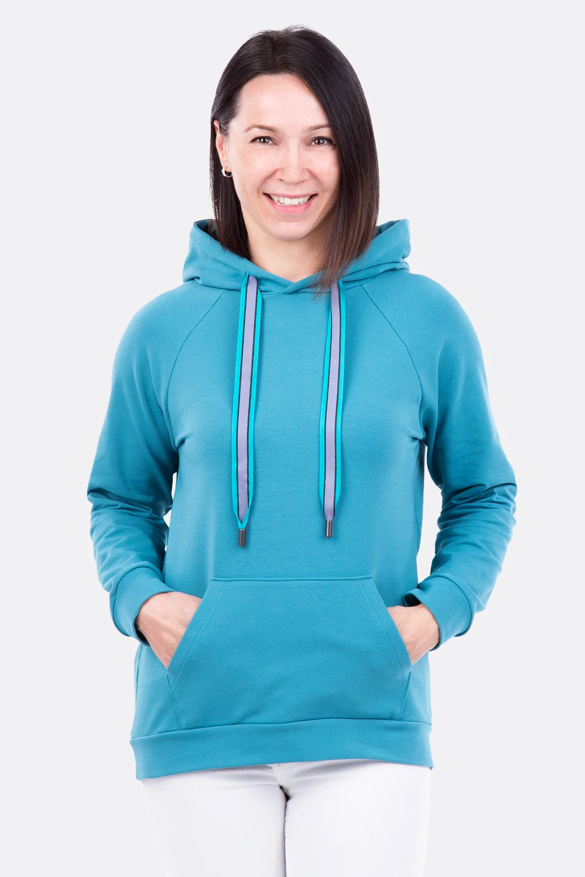 Schnittmuster Damen Hoodie mit Kängurutasche selber nähen