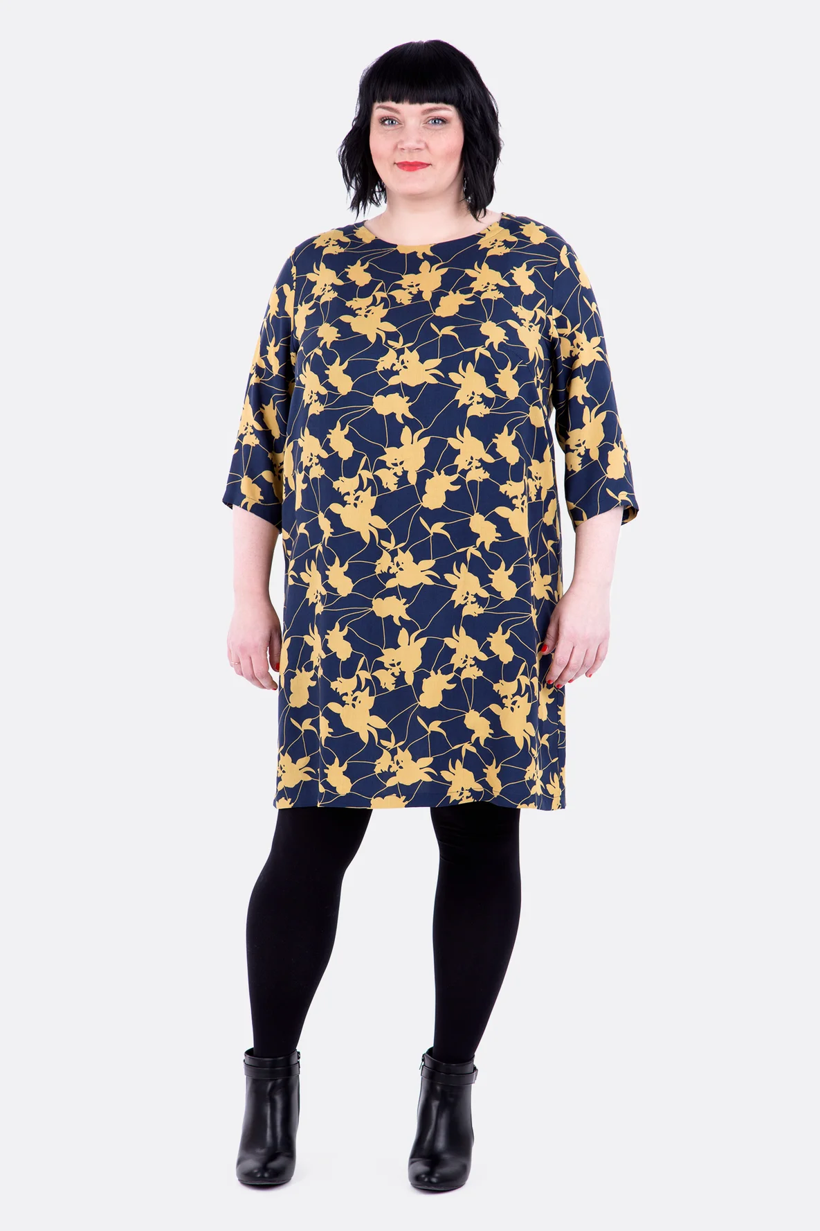 Schnittmuster Damen Viskosekleid A-Linie elegant selbernähen