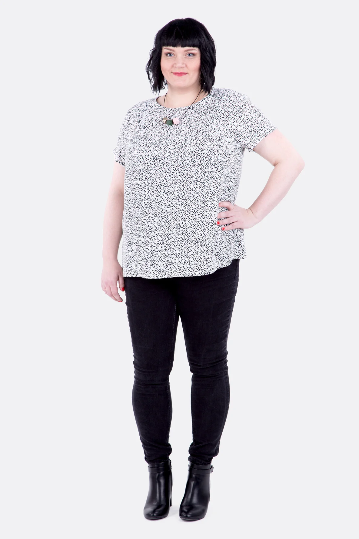 Schnittmuster Damenbluse Viskose große Größe selbernähen