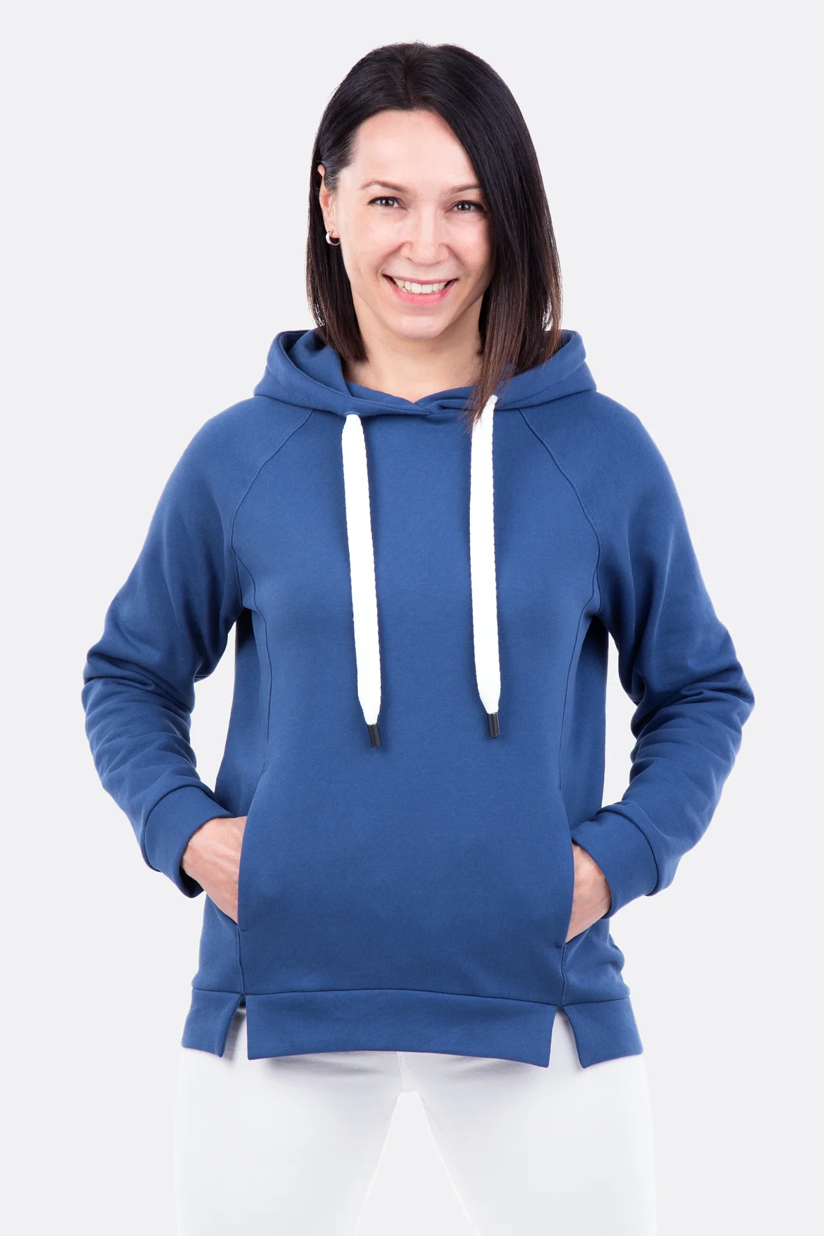 Schnittmuster Hoodie mit Raglanärmel und Nahttaschen selber nähen