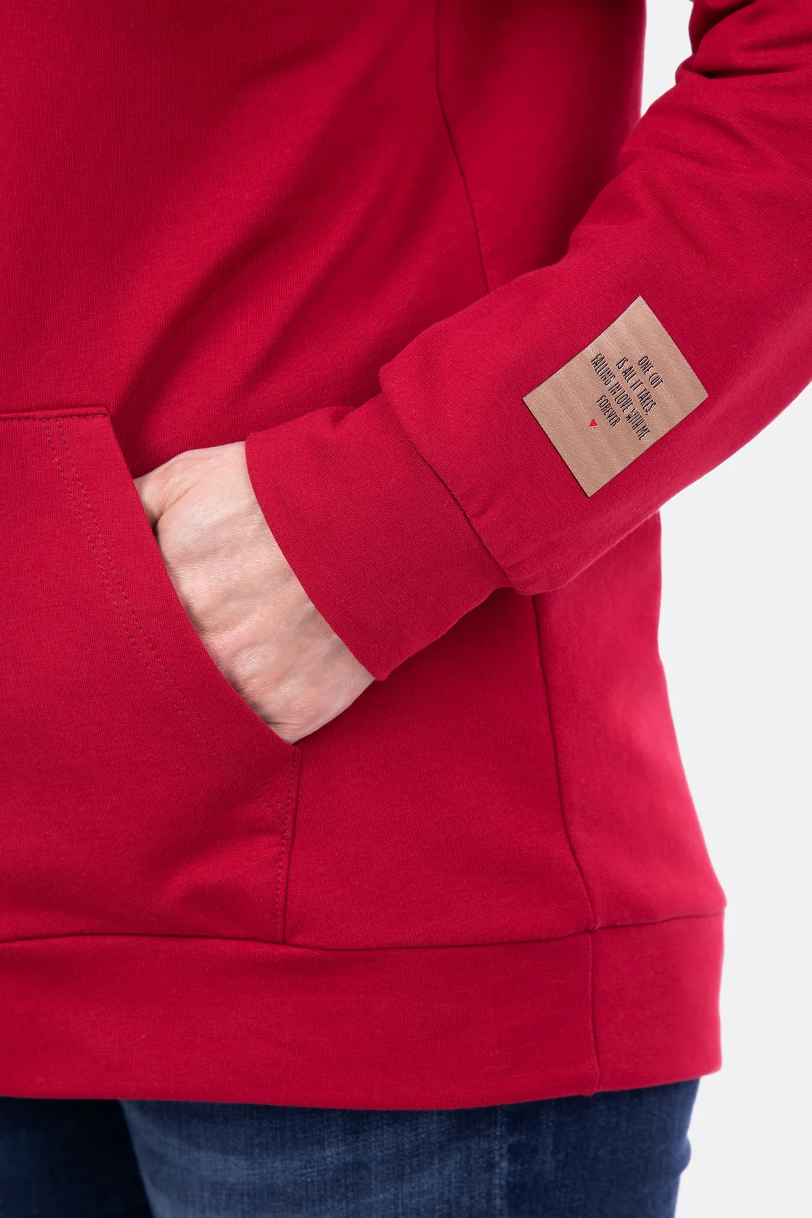 Schnittmuster Nähanleitung Pullover mit Bündchen, Label, Tasche