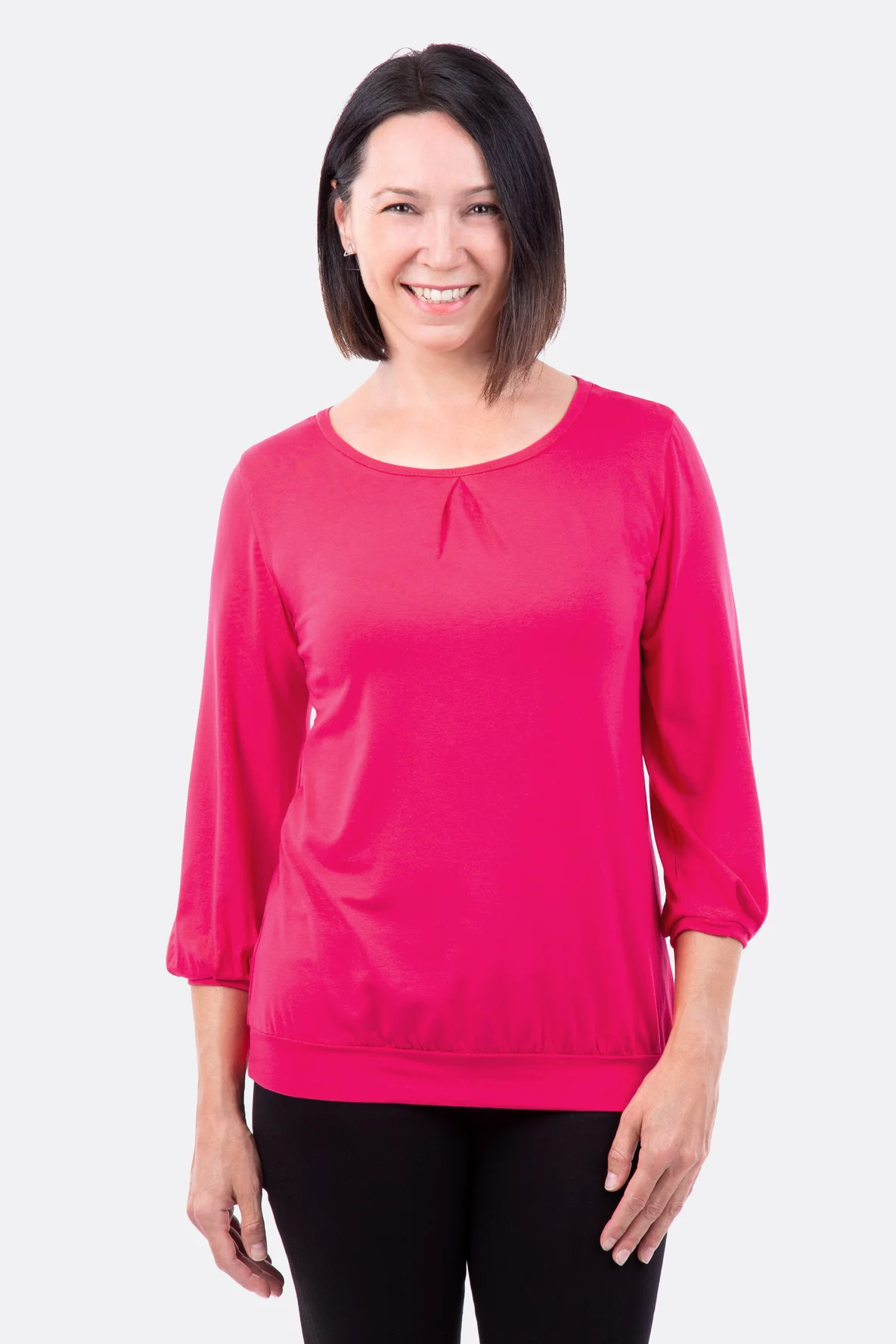 Schnittmuster Nähanleitung für Shirt mit Faltenärmel zum Selbernähen