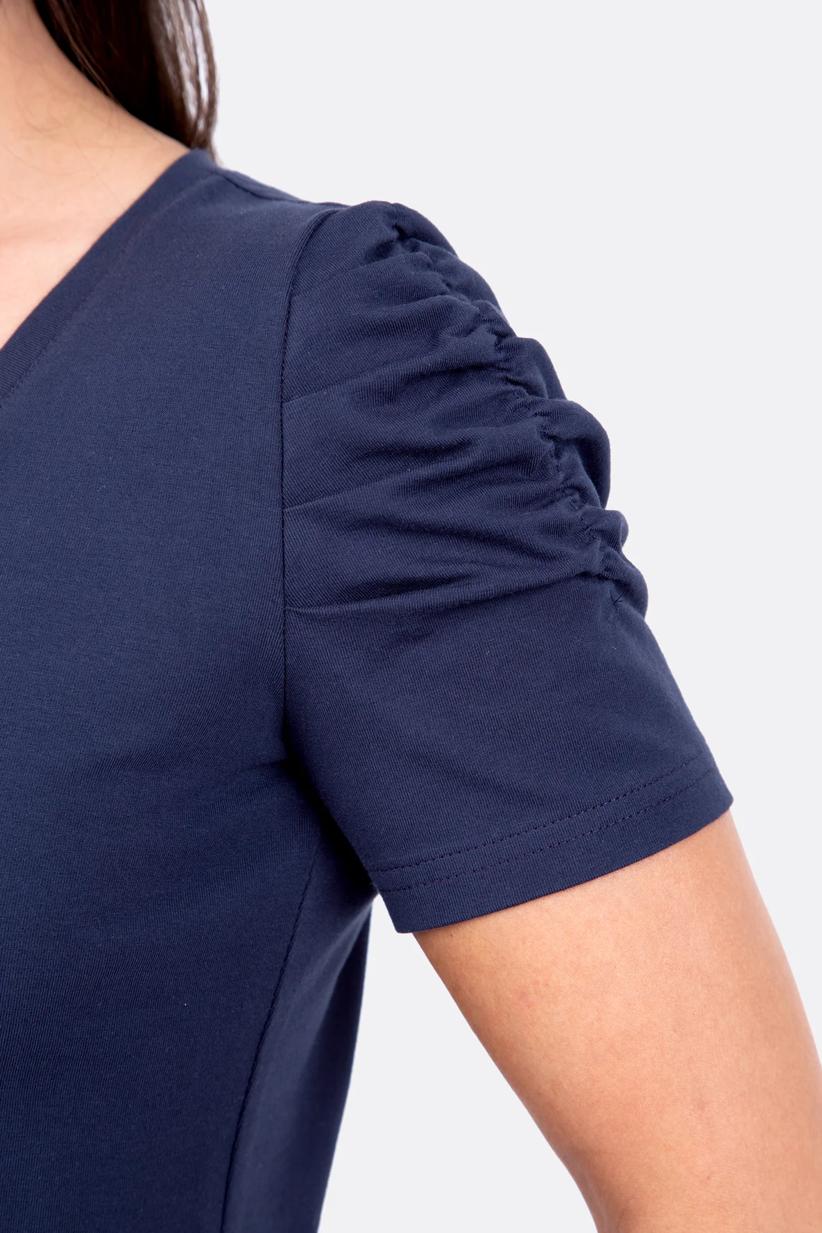 Schnittmuster Shirt gratis Add-on geraffter Ärmel DIY
