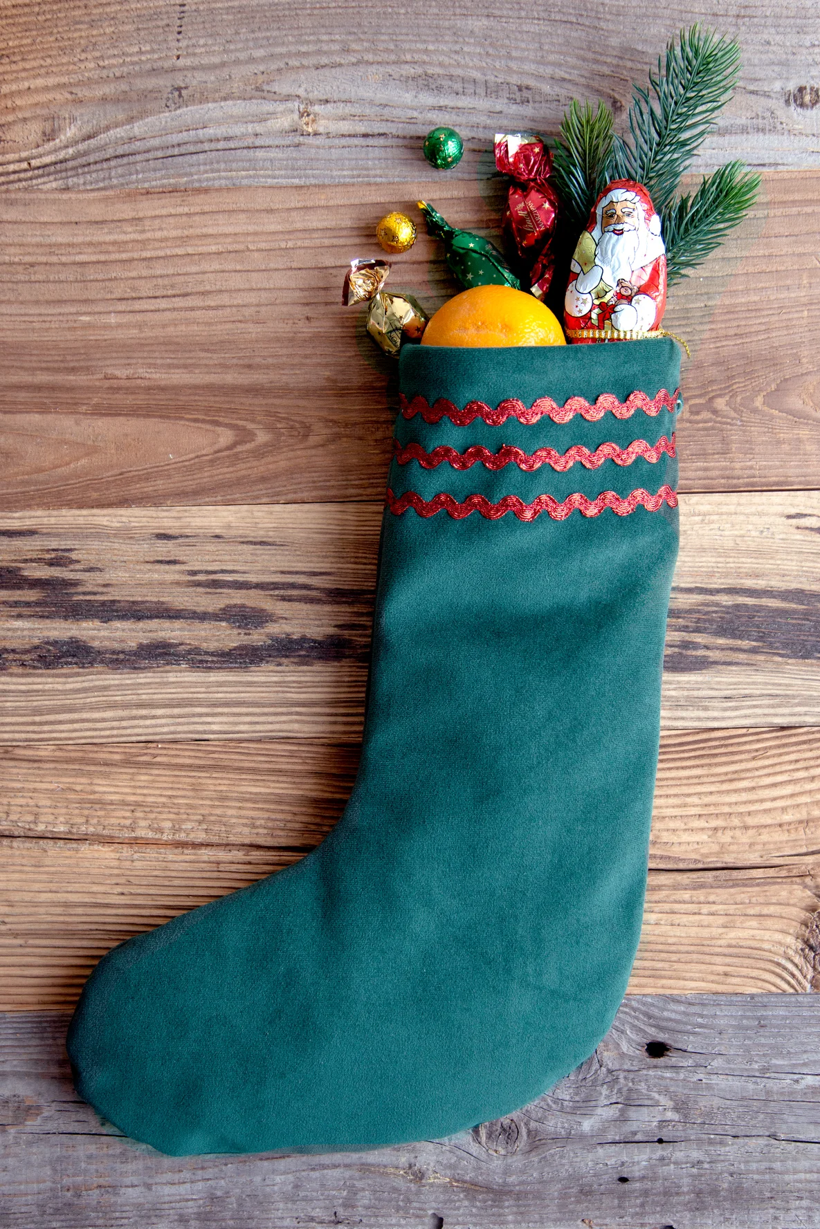 Nikolausstiefel Weihnachts-Nähidee 