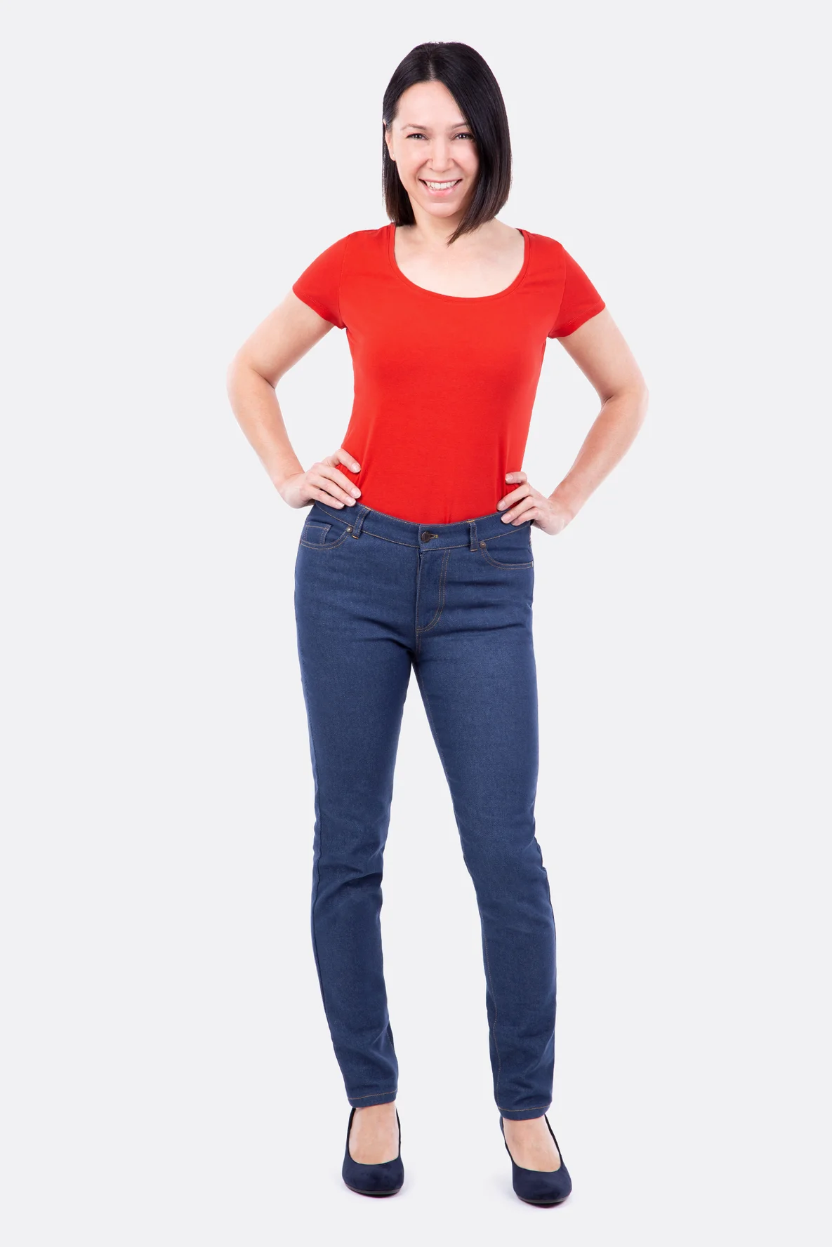 Schnittmuster Damenjeans Hose regular slim selbernähen