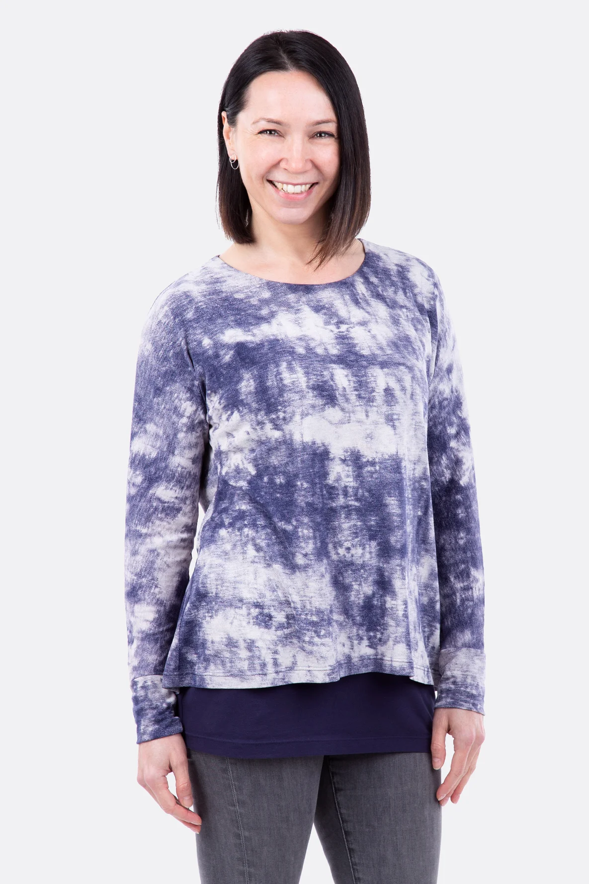 Schnittmuster Damenshirt Jersey Batiklook