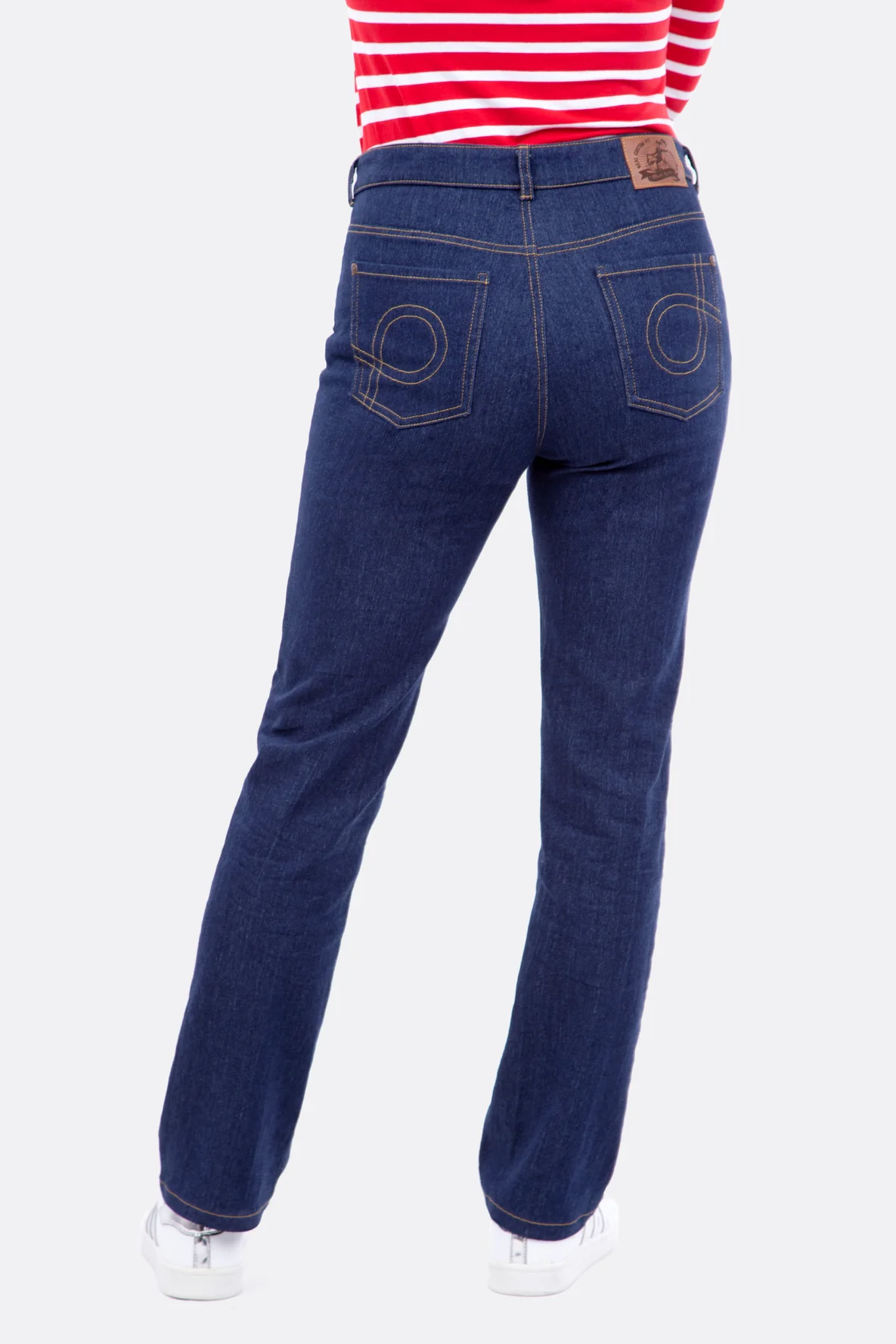 Schnittmuster Jeans Hosentaschen Kunstleder Label DIY