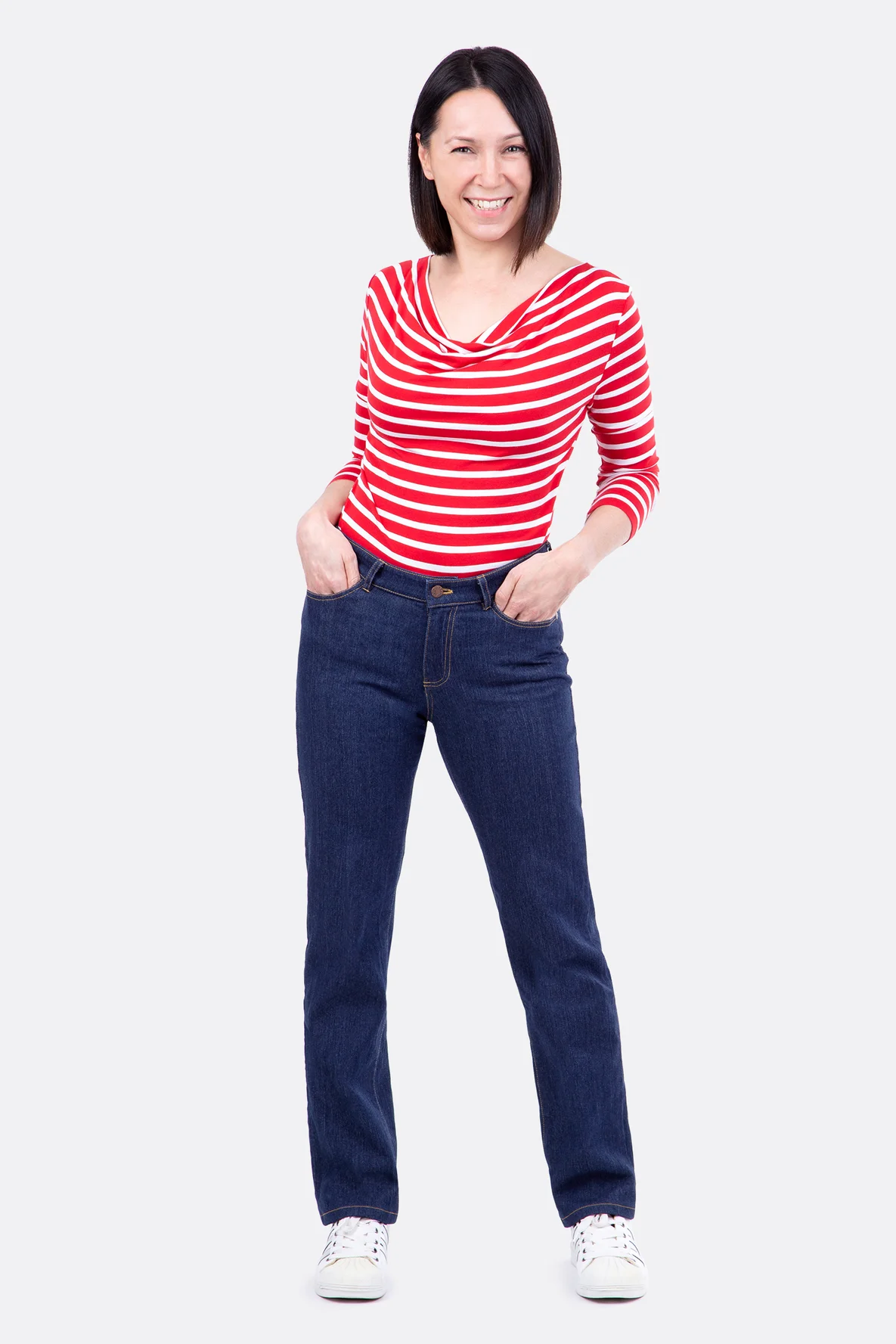 Schnittmuster Jeanshose für Damen regular Waist straight nähen